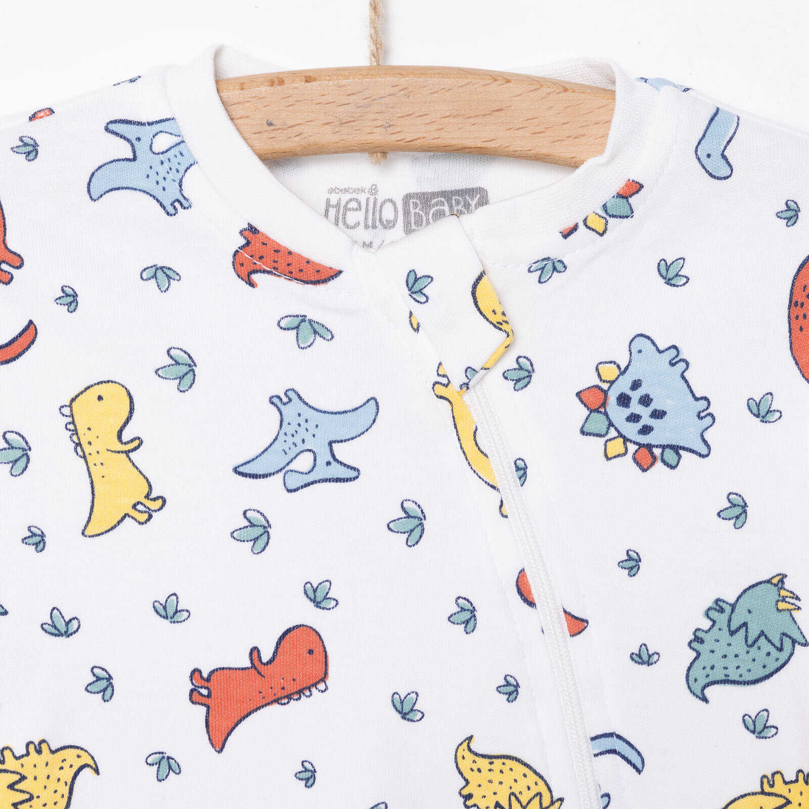 Erkek Fermuarlı Uzun Kol Dinazor Desenli Patiksiz Tulum Erkek Fermuarlı Uzun Kol Dinazor Desenli Patiksiz Tulum