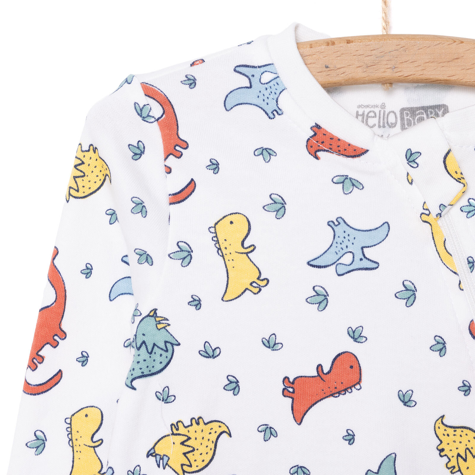 Erkek Fermuarlı Uzun Kol Dinazor Desenli Patiksiz Tulum Erkek Fermuarlı Uzun Kol Dinazor Desenli Patiksiz Tulum