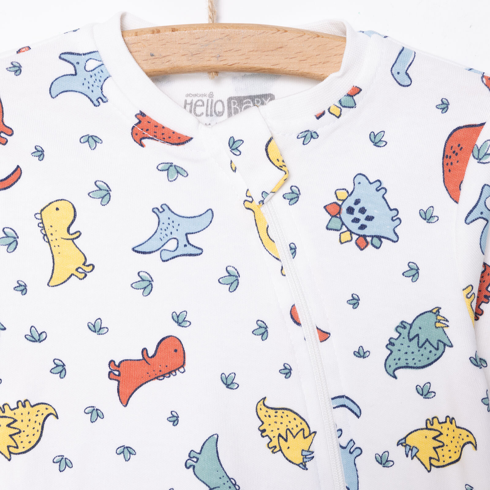 Erkek Fermuarlı Uzun Kol Dinazor Desenli Patiksiz Tulum Erkek Fermuarlı Uzun Kol Dinazor Desenli Patiksiz Tulum