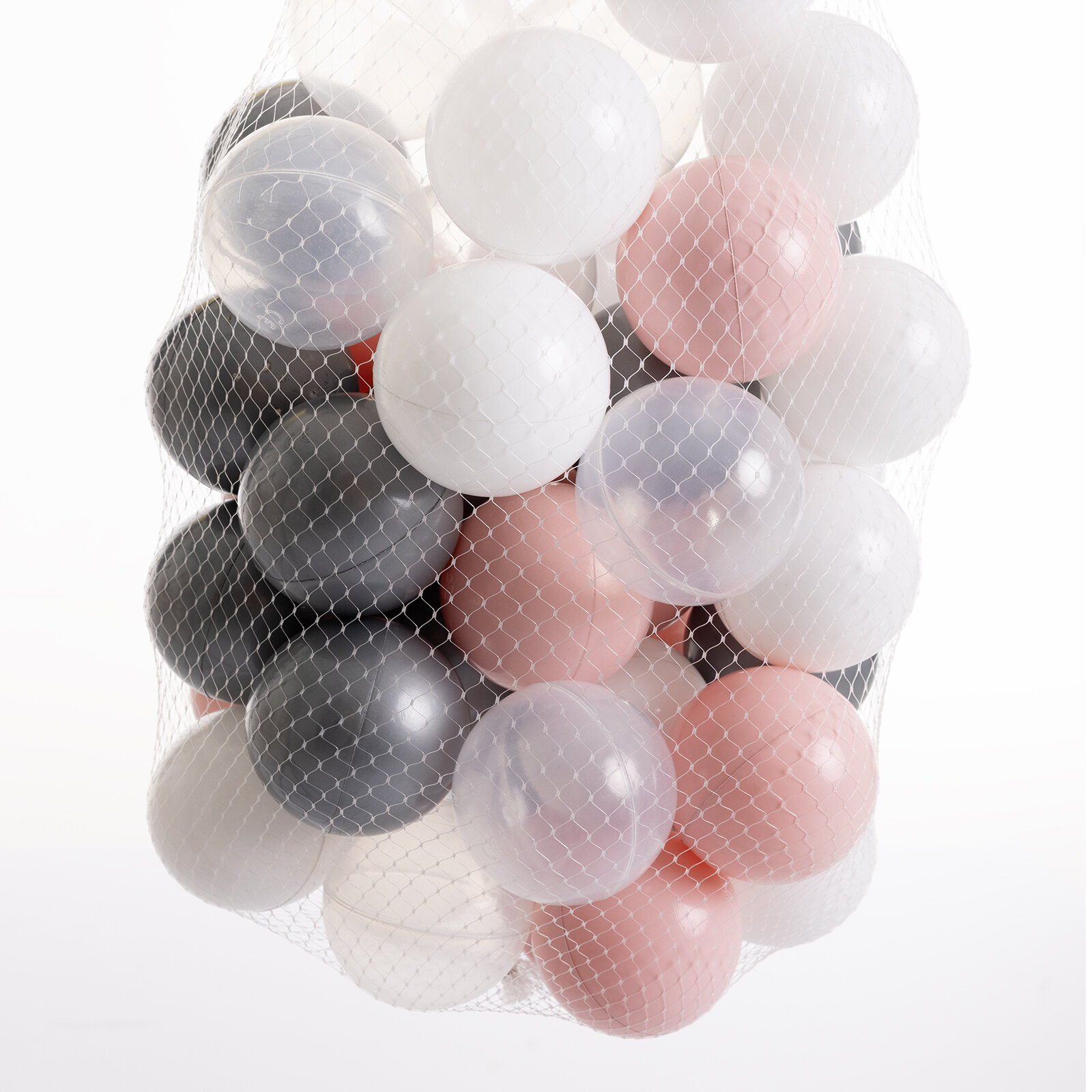 Pembe-Gümüş-Beyaz-Şeffaf Havuz Topları 50'li 7 cm