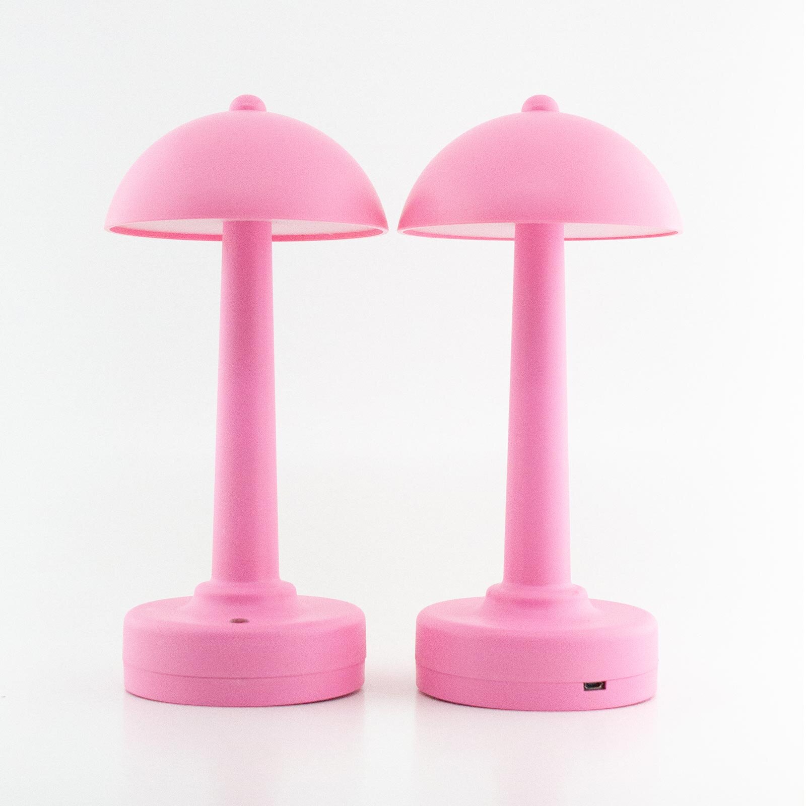 Şarjlı ve 3 Kademe Işık Ayarlı Masa Lambası Pembe
