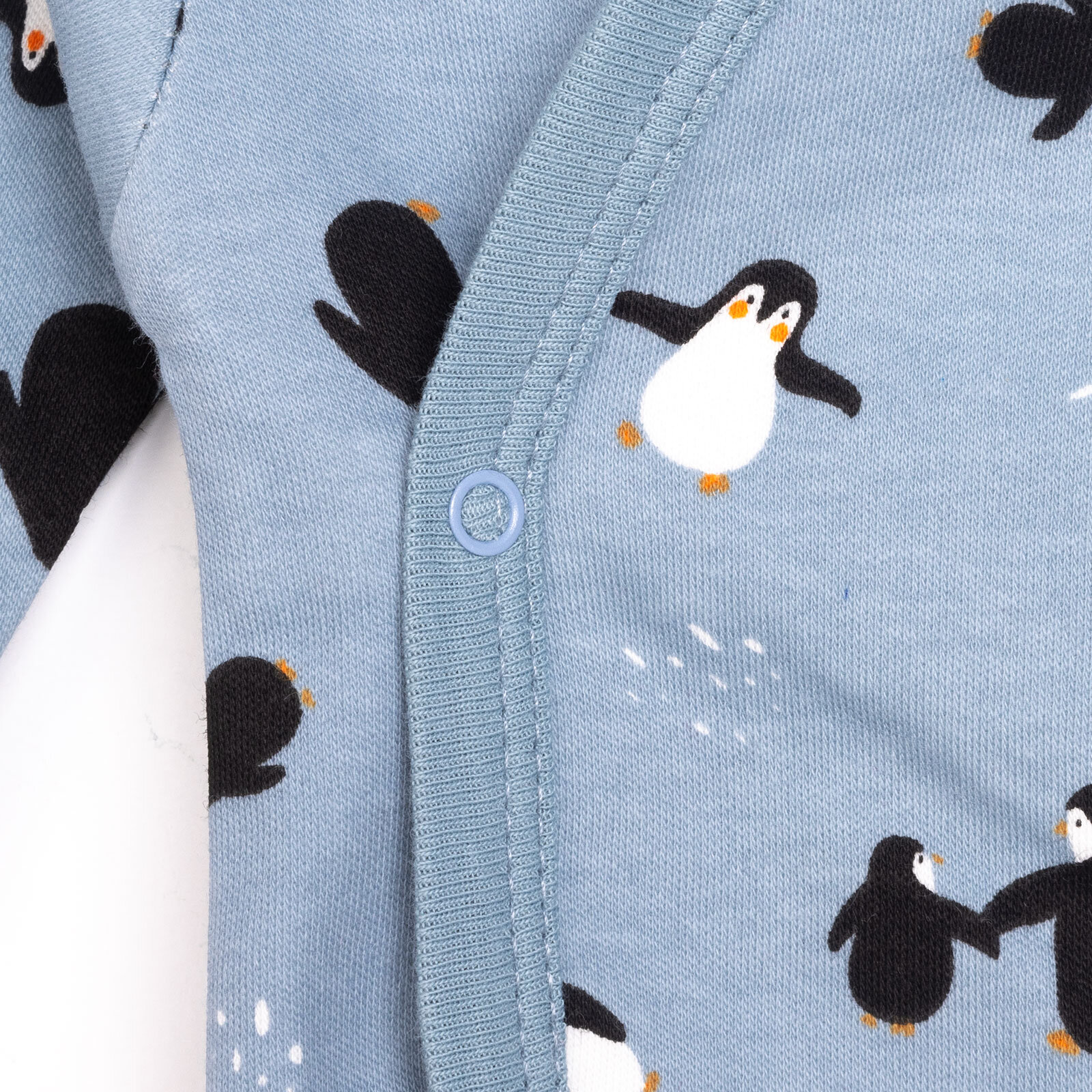 Penguen Baskılı Yenidoğan Zıbın-Patikli Alt Erkek Bebek