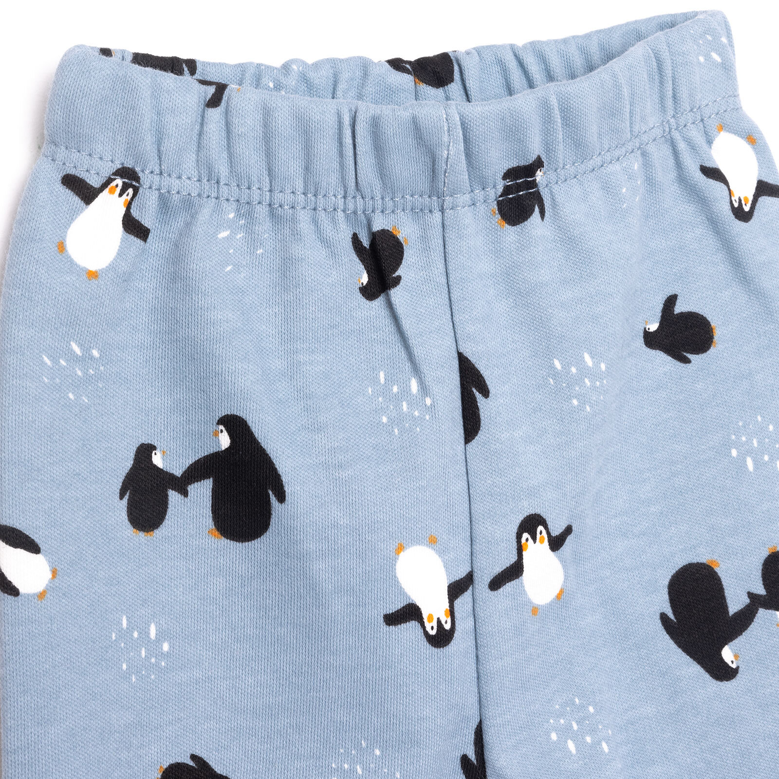 Penguen Baskılı Yenidoğan Zıbın-Patikli Alt Erkek Bebek