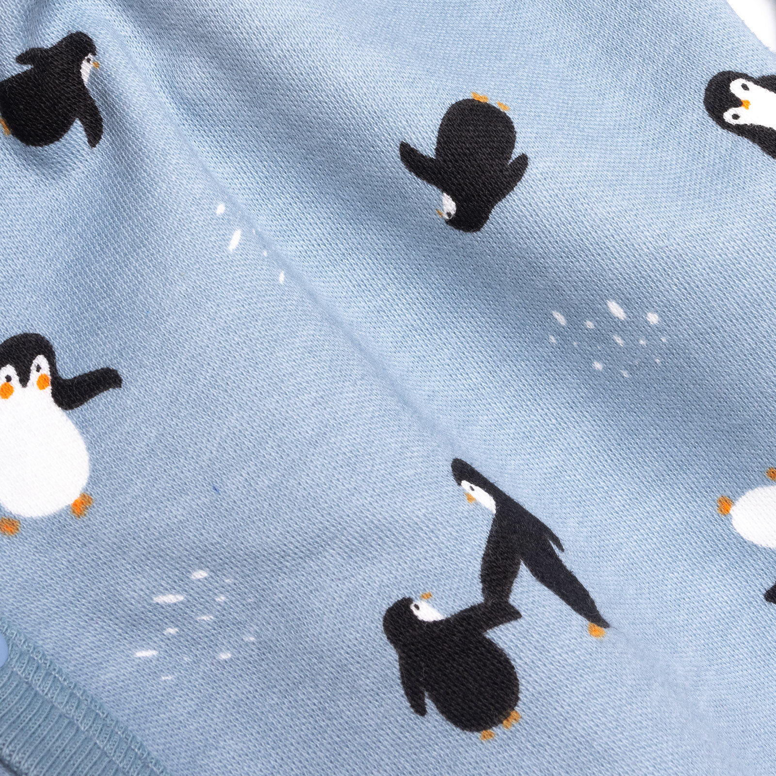 Penguen Baskılı Yenidoğan Zıbın-Patikli Alt Erkek Bebek