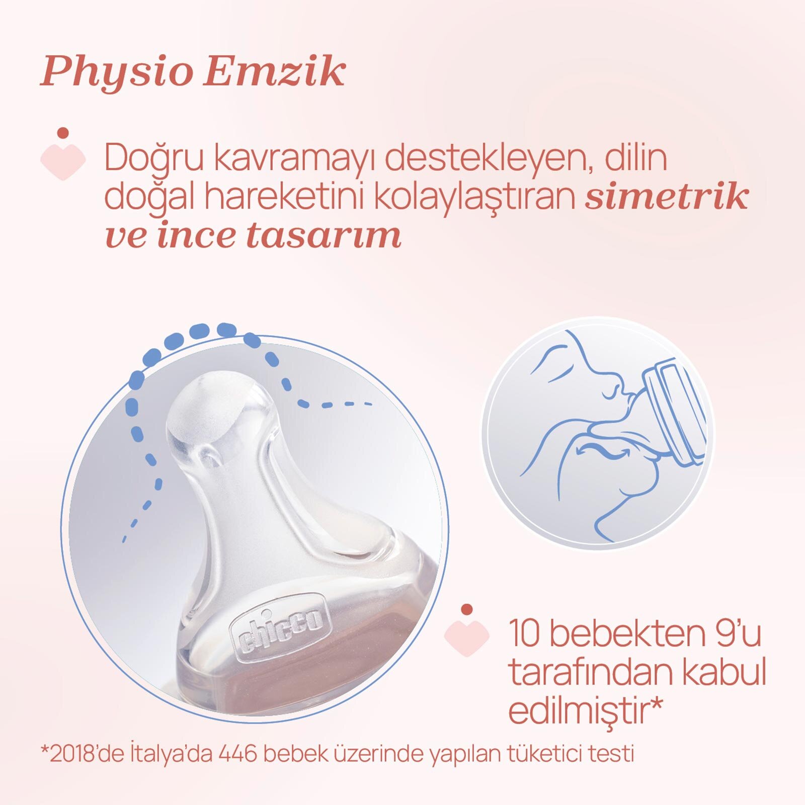 Perfect Easy Biberon PP 330 ml Hızlı Akış-Kız