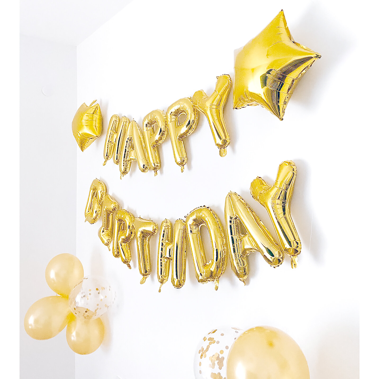 Doğum Günü Balon Süsleme Seti Gold