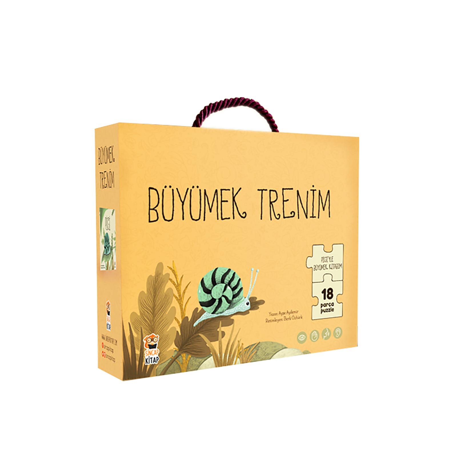 Pigi- Büyümek Treni 18 Parça Puzzle ve Kitap