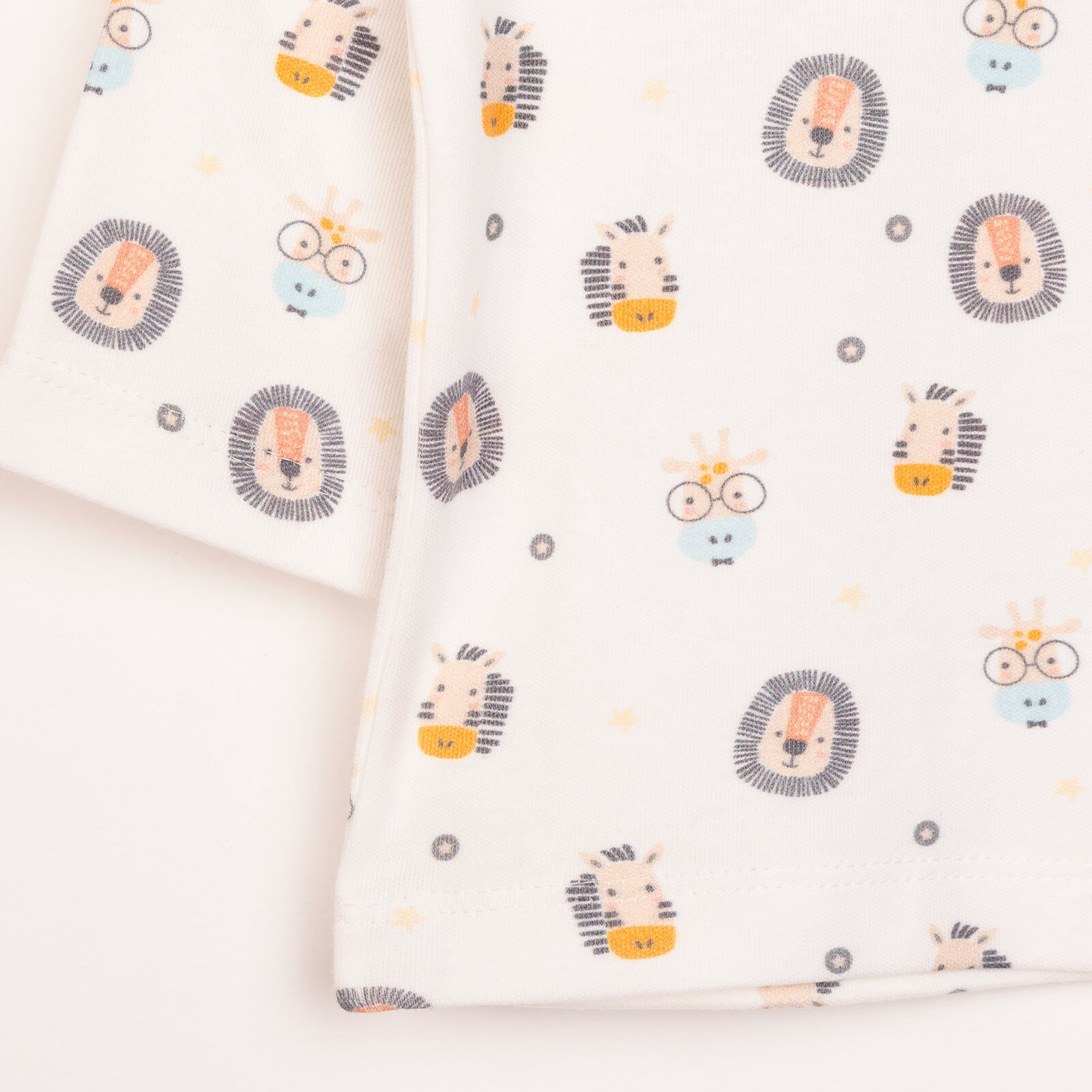 Erkek Bebek Pijama Takımı İnterlok Çıtçıtlı Pambuliq Pijama Takımı Bisiklet Yaka Uzun Kol Koyu Sarı