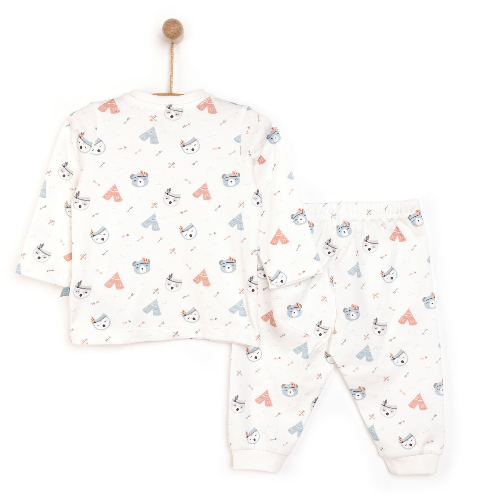 Erkek Bebek Pijama Takım İnterlok Pambuliq Bisiklet Yaka Uzun Kol Gri Erkek Bebek Pijama Takım İnterlok Pambuliq Bisiklet Yaka Uzun Kol Gri