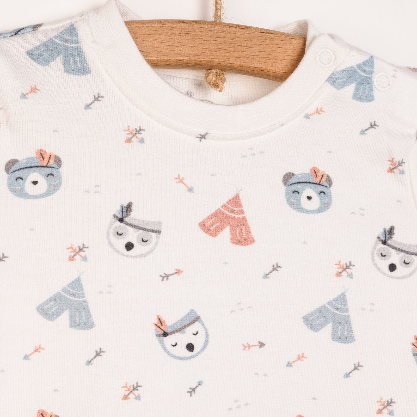 Erkek Bebek Pijama Takım İnterlok Pambuliq Bisiklet Yaka Uzun Kol Gri Erkek Bebek Pijama Takım İnterlok Pambuliq Bisiklet Yaka Uzun Kol Gri