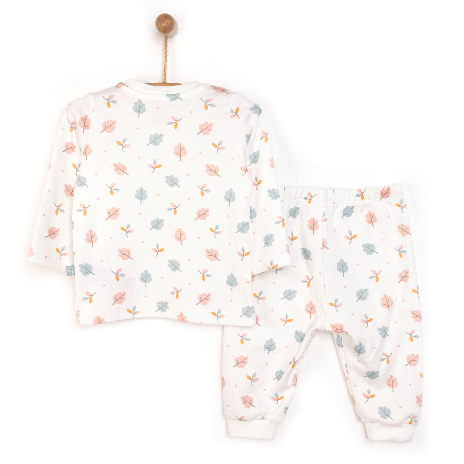 Kız Bebek Pijama Takım İnterlok Yaprak Desenli Çıtçıtlı Pambuliq Tema Bisiklet Yaka Uzun Kol Pembe Kız Bebek Pijama Takım İnterlok Yaprak Desenli Çıtçıtlı Pambuliq Tema Bisiklet Yaka Uzun Kol Pembe