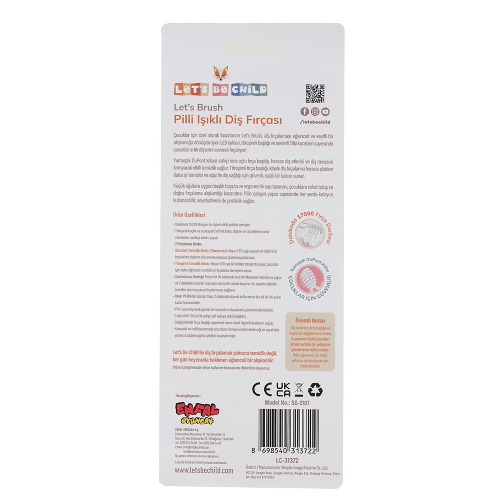 Pilli Işıklı Figürlü Diş Fırçası Pembe