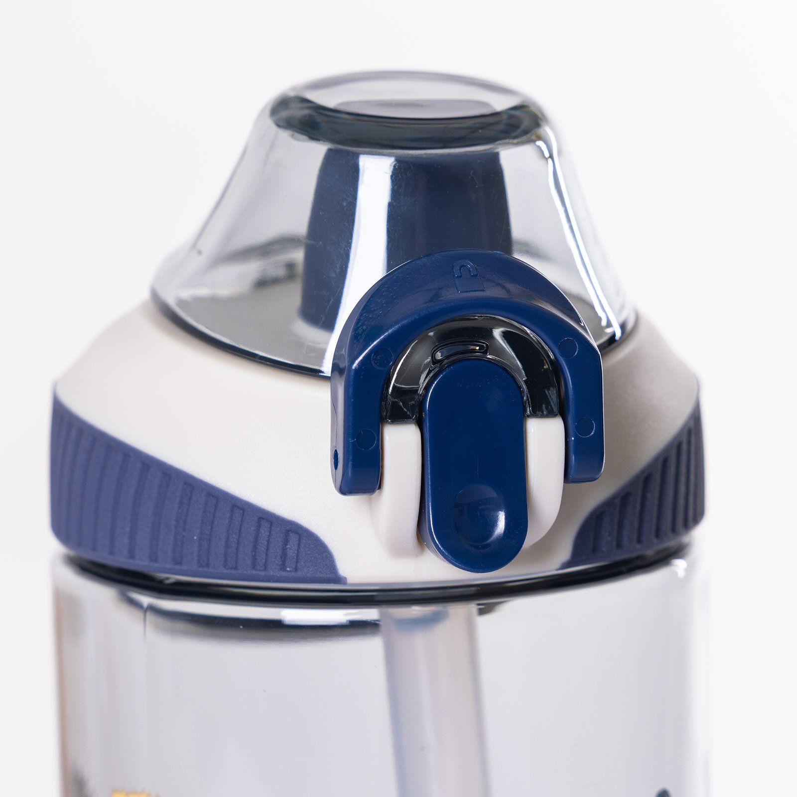 Pipetli Tritan Çocuk Su Matarası 500 ml Mavi-Beyaz