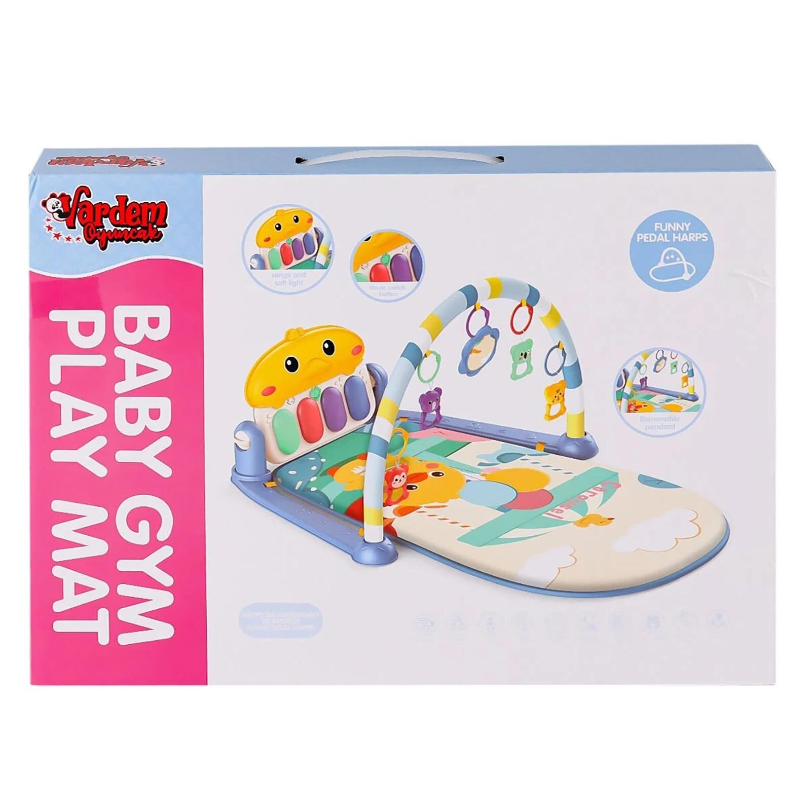 Pıyanolu Dınozor Gokkusagı Bebek Oyun Halısı Pıyanolu Dınozor Gokkusagı Bebek Oyun Halısı