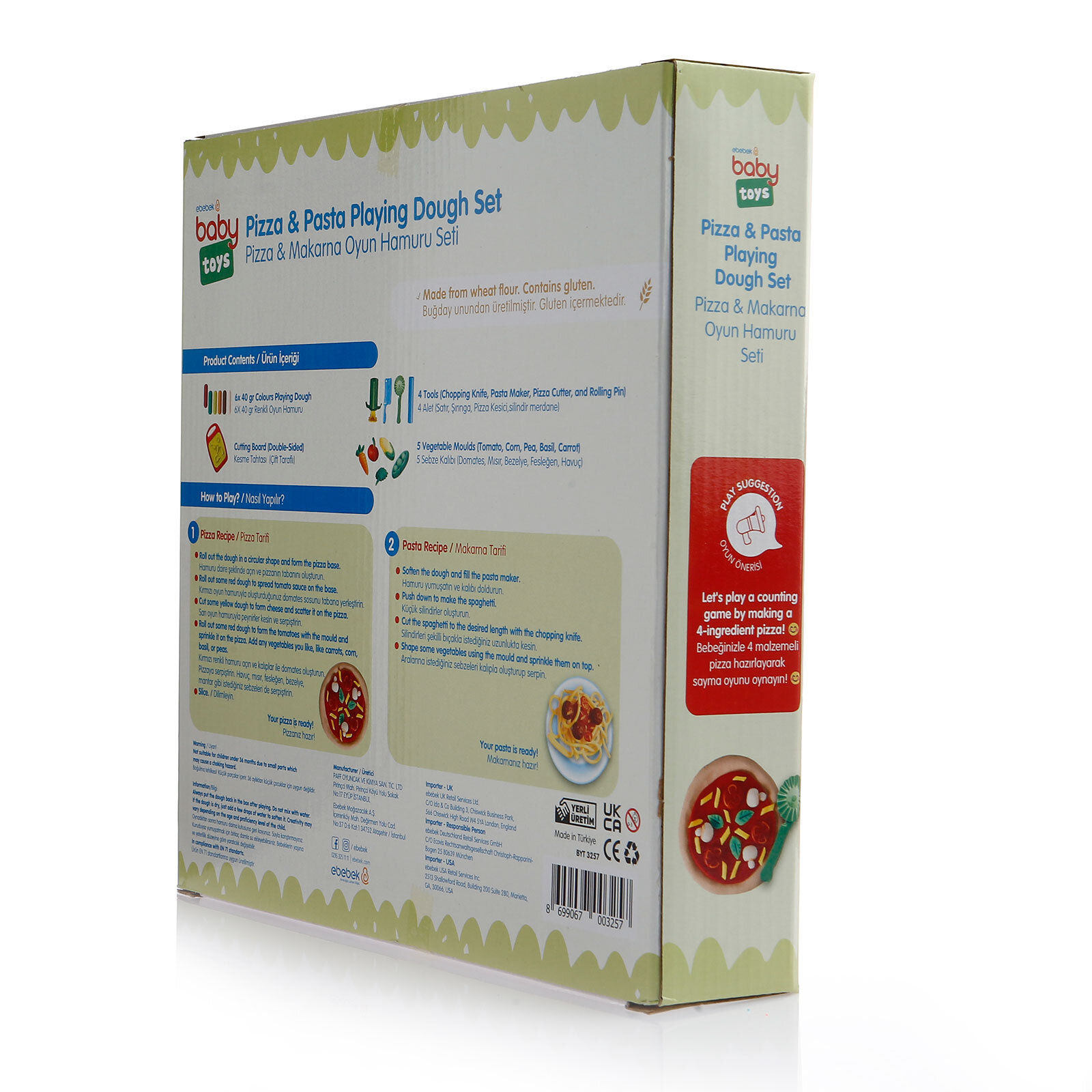 pizza pasta set oyun hamuru