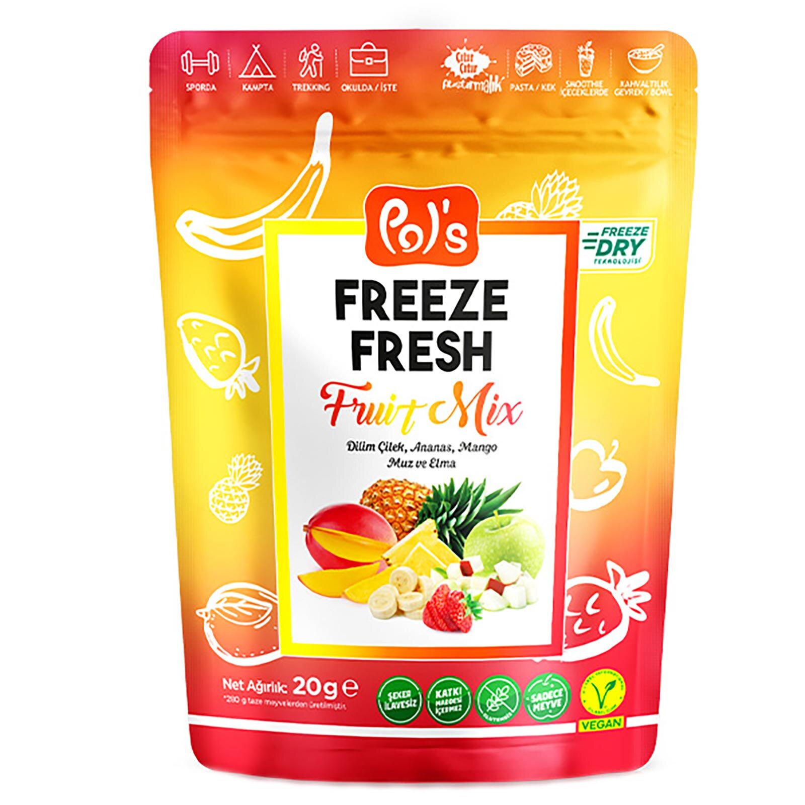 Pols Freeze Fresh Fruit Mix 20G Pols Freeze Fresh Fruit Mix 20G