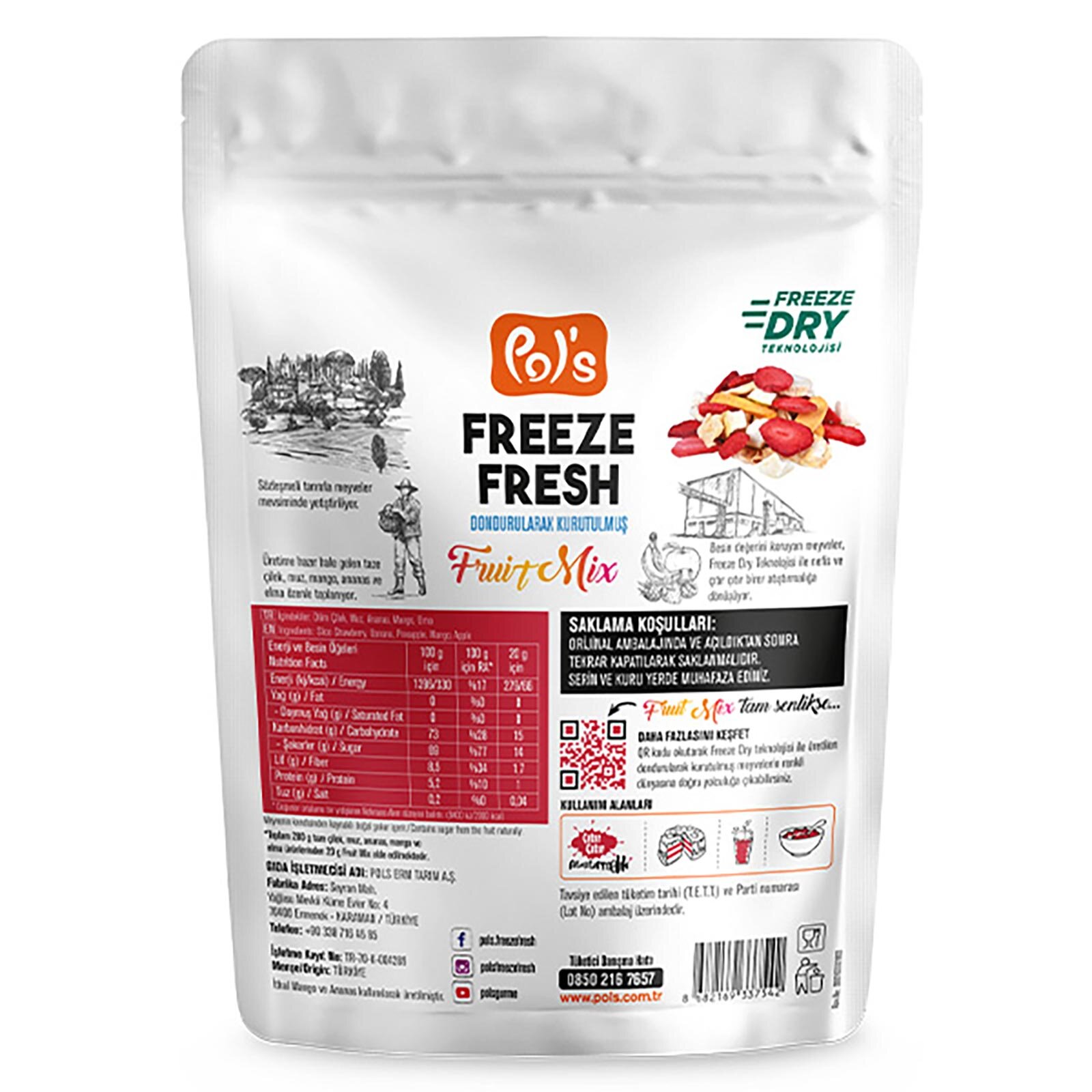Pols Freeze Fresh Fruit Mix 20G Pols Freeze Fresh Fruit Mix 20G
