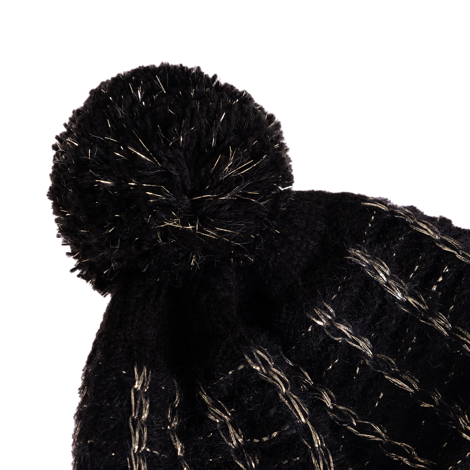 Ponponlu Simli Triko Kız Bere Kız Bebek