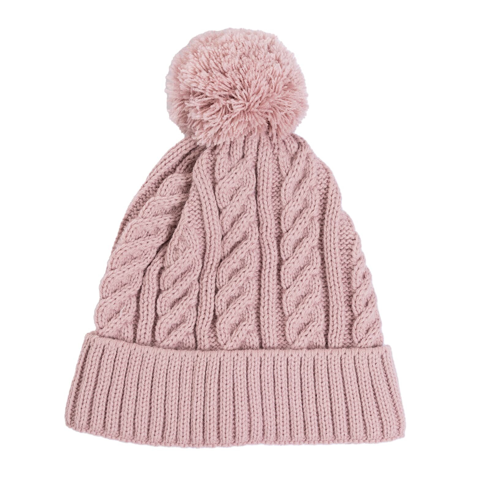 Ponponlu Triko Desenli Kız Bere Kız Bebek Ponponlu Triko Desenli Kız Bere Kız Bebek