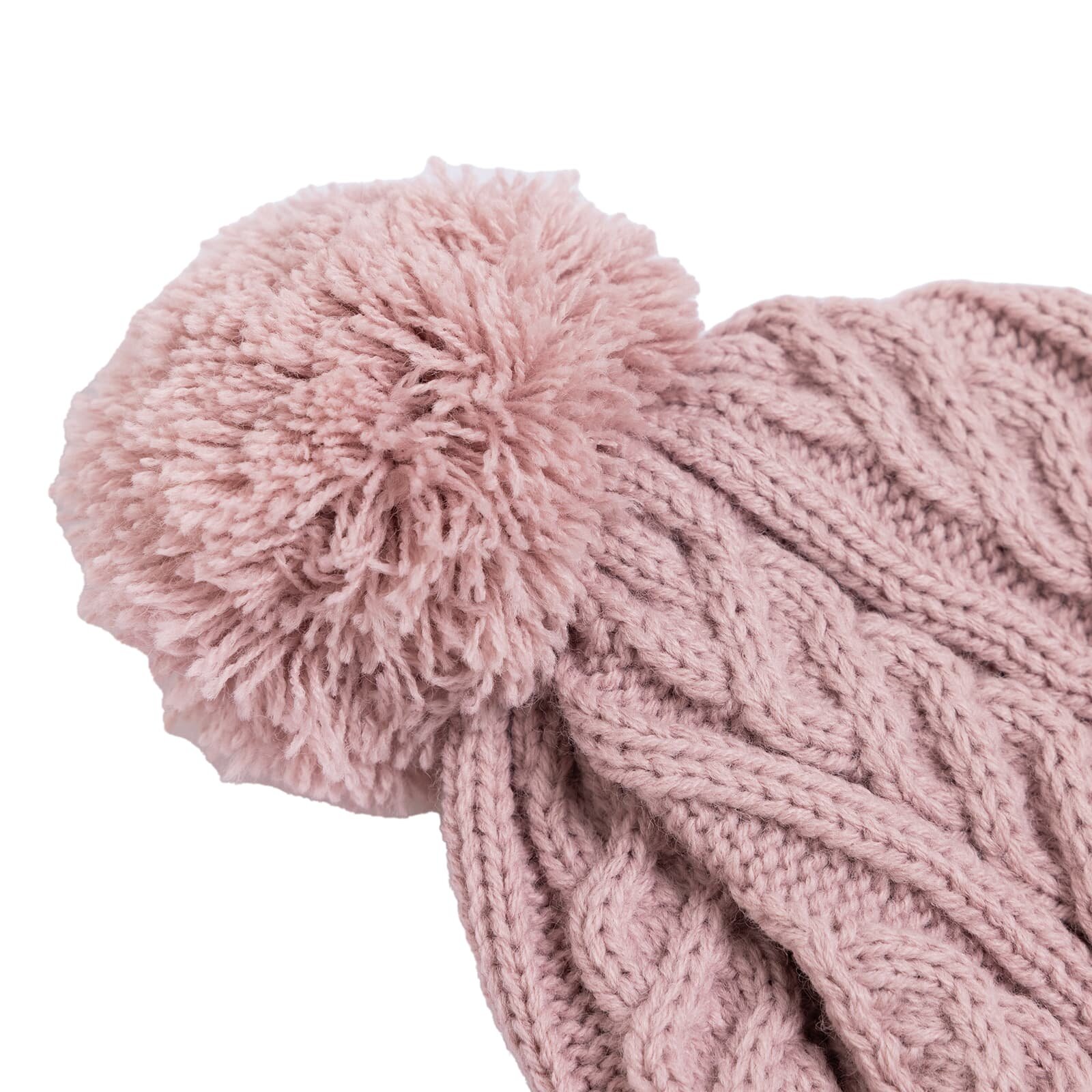 Ponponlu Triko Desenli Kız Bere Kız Bebek Ponponlu Triko Desenli Kız Bere Kız Bebek