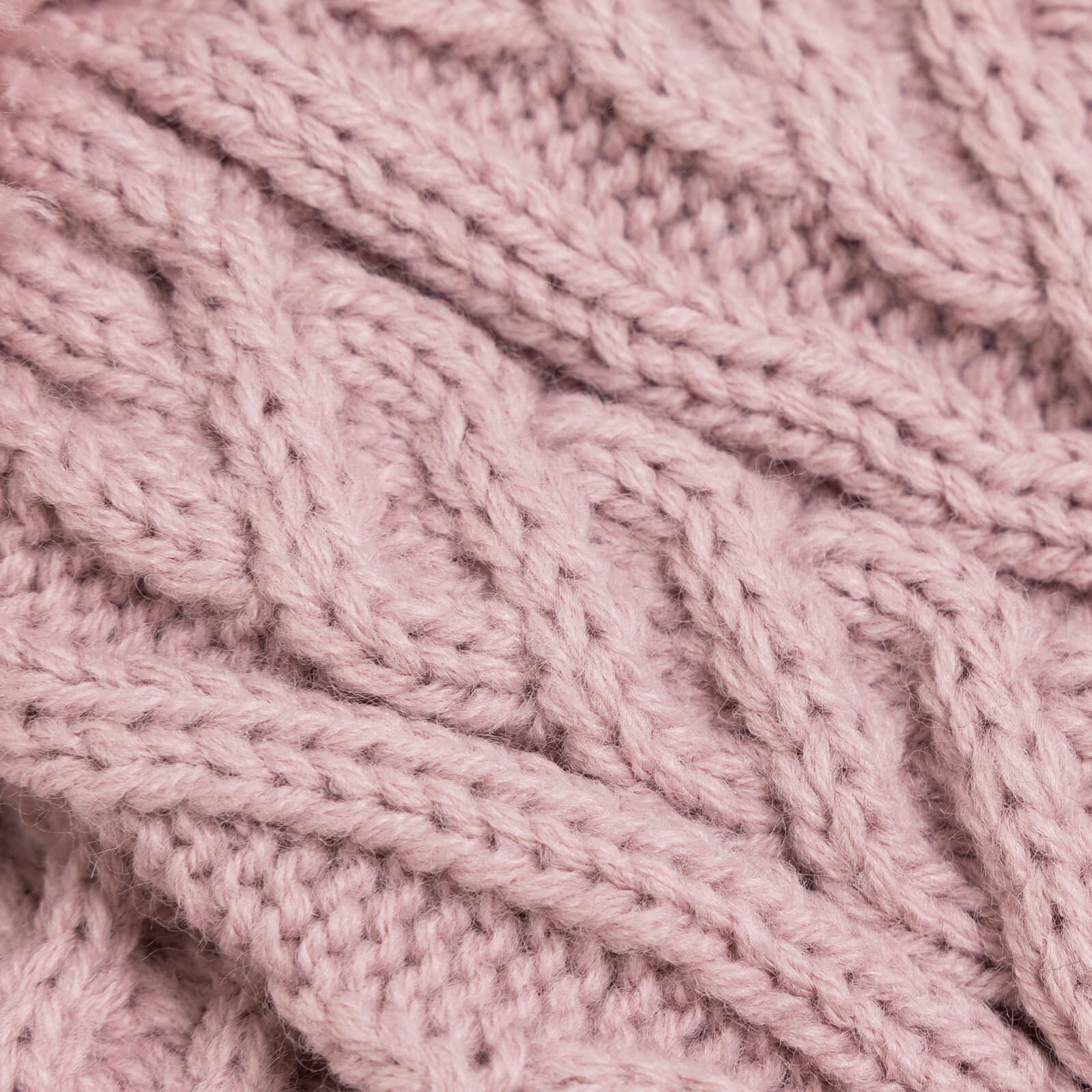 Ponponlu Triko Desenli Kız Bere Kız Bebek Ponponlu Triko Desenli Kız Bere Kız Bebek