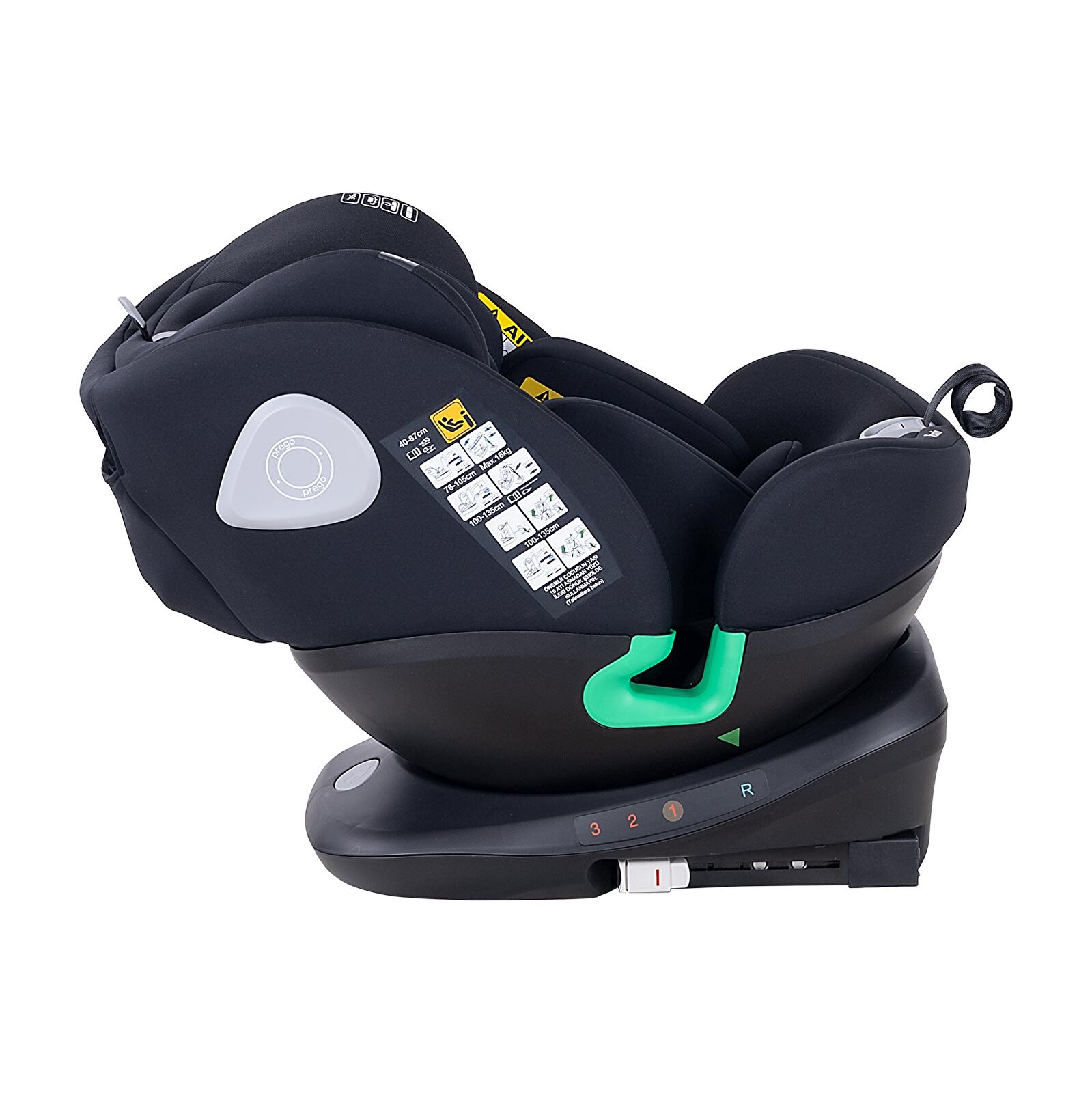 Prego Tronfix I-Size 0-36 360 Derece Dönebilen Oto Koltuğu