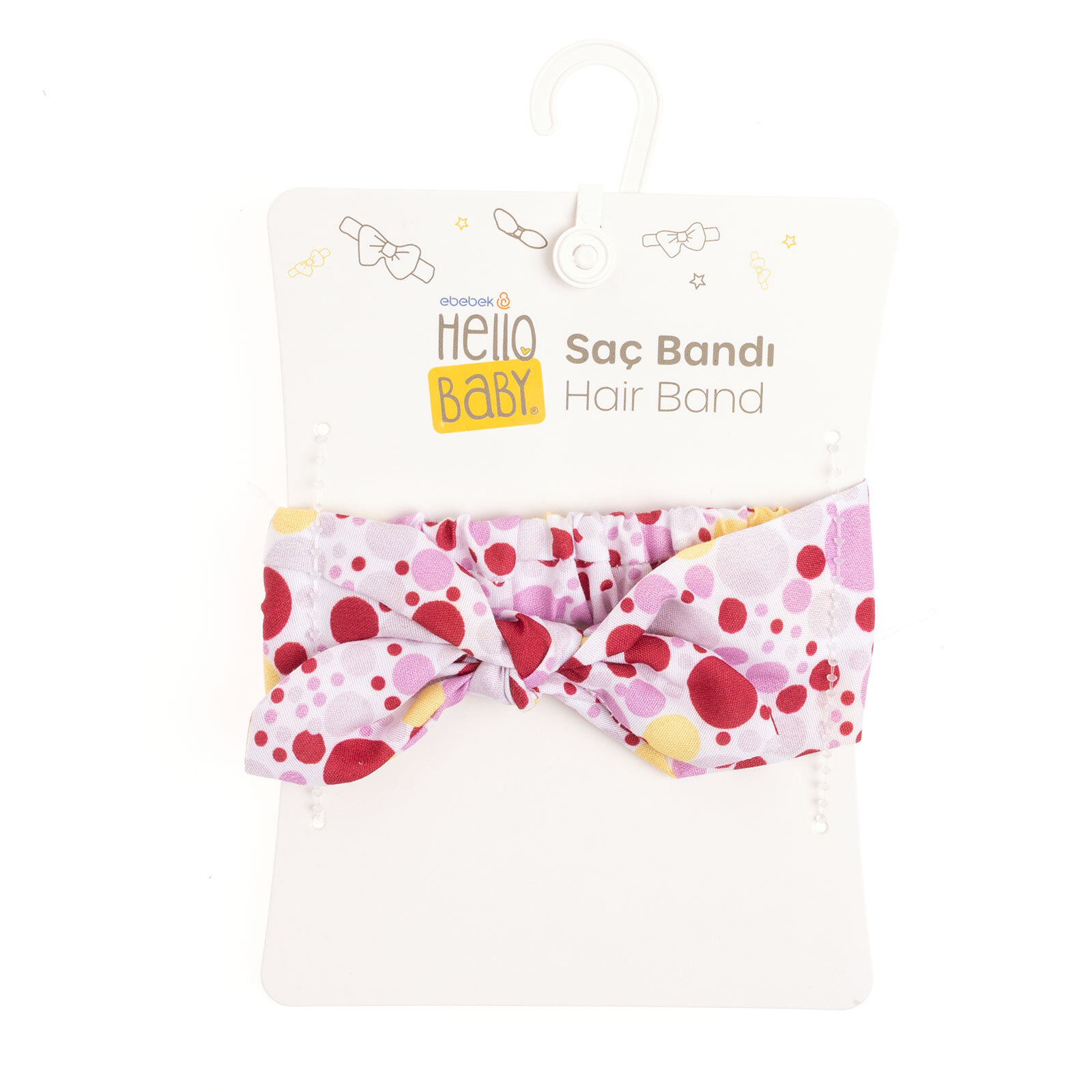 Puantiye Desen Tekli Fiyonk Kız Saç Bandı Kız Bebek