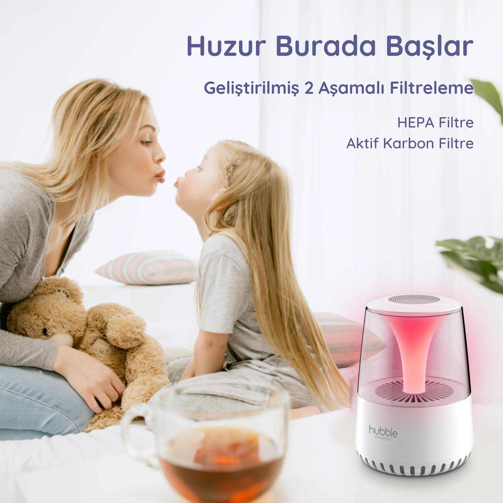 PURE Hava Temizleyici,Ninni Çalar, Bluetooth Speaker, Gece Lambası