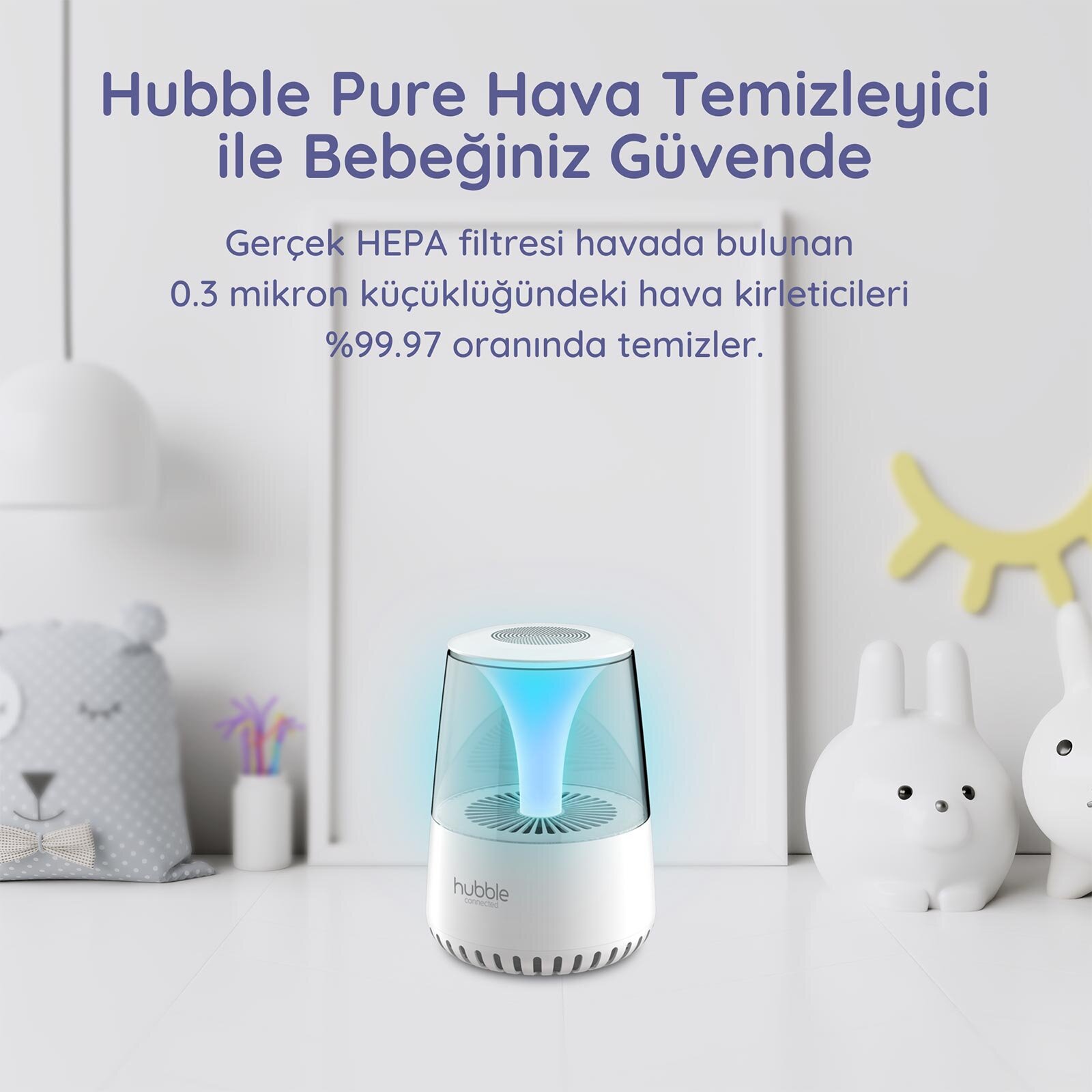 PURE Hava Temizleyici,Ninni Çalar, Bluetooth Speaker, Gece Lambası