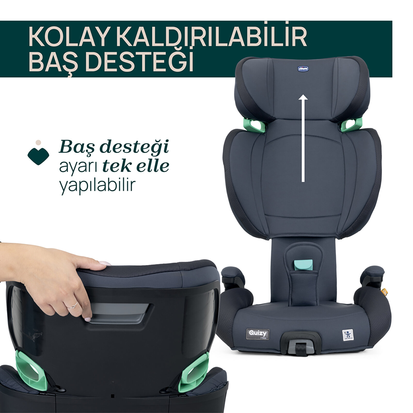 Quizy I-Size Oto Koltuğu 100-150 Cm Quizy I-Size Oto Koltuğu 100-150 Cm