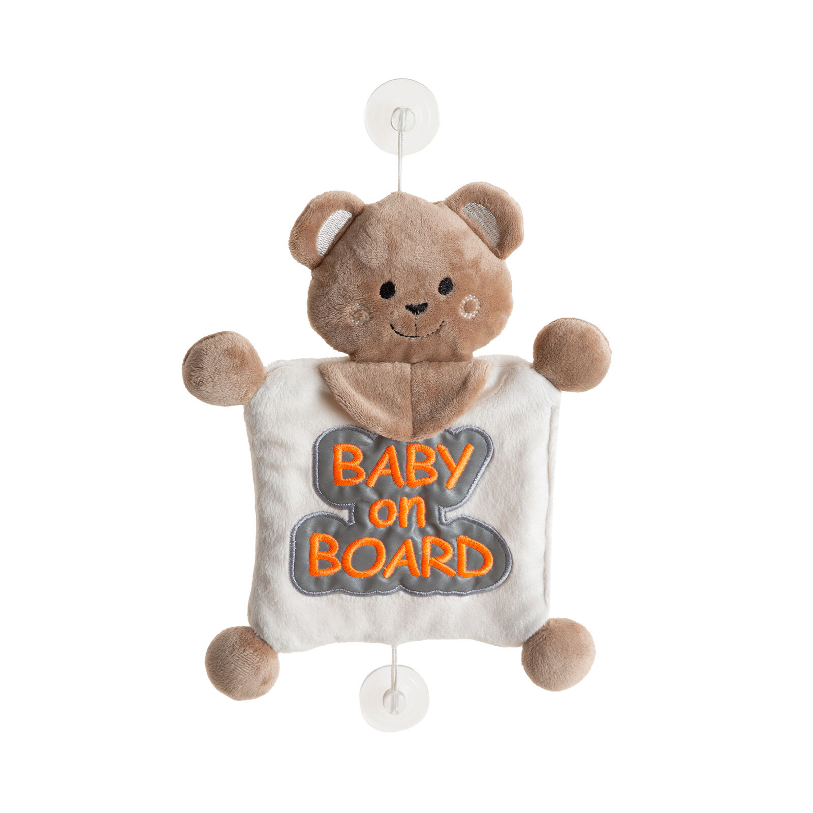 Reflektörlü Arabada Bebek Var Aparatı - Kahverengi Reflektörlü Arabada Bebek Var Aparatı - Kahverengi