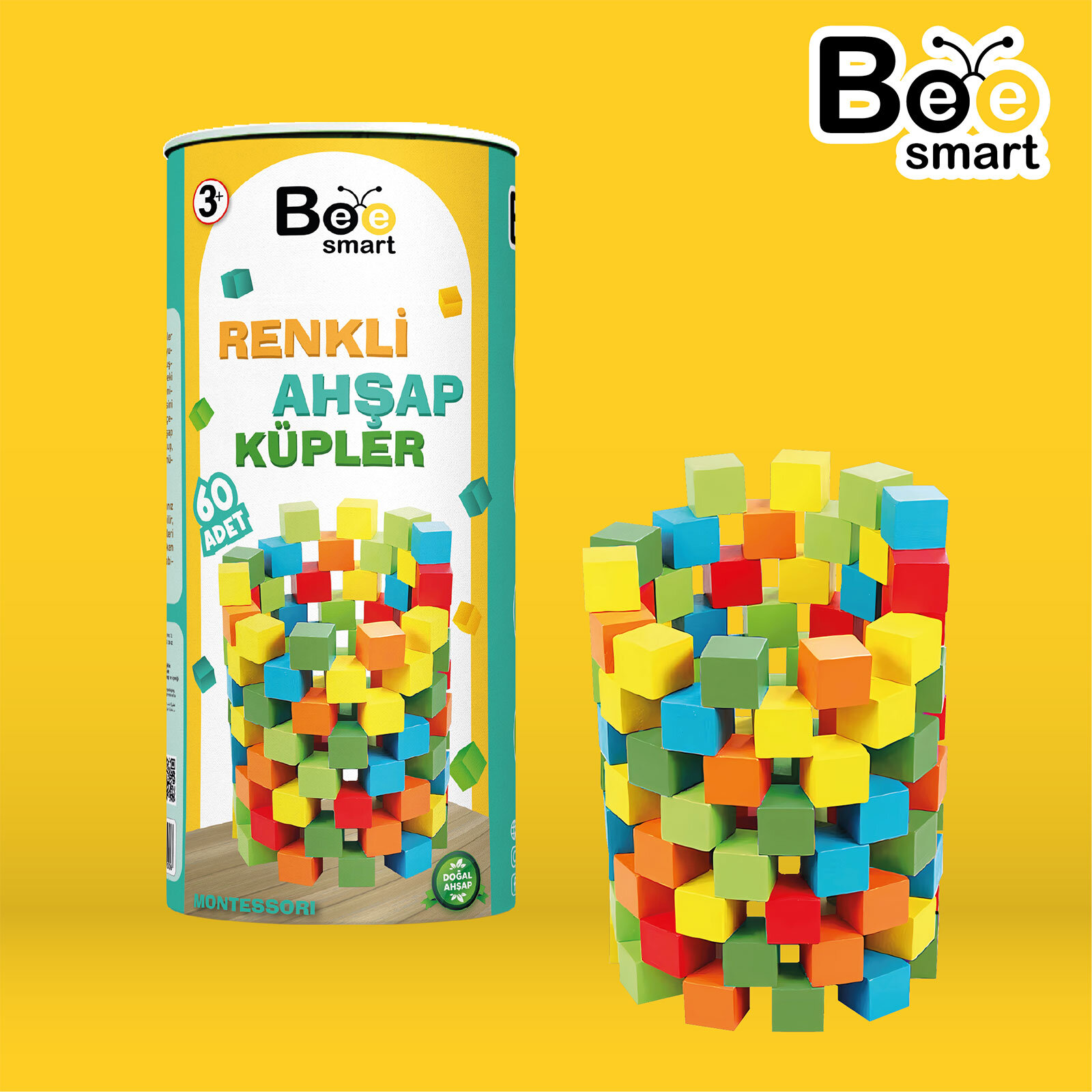 Renkli Ahşap Küpler Renkli Ahşap Küpler