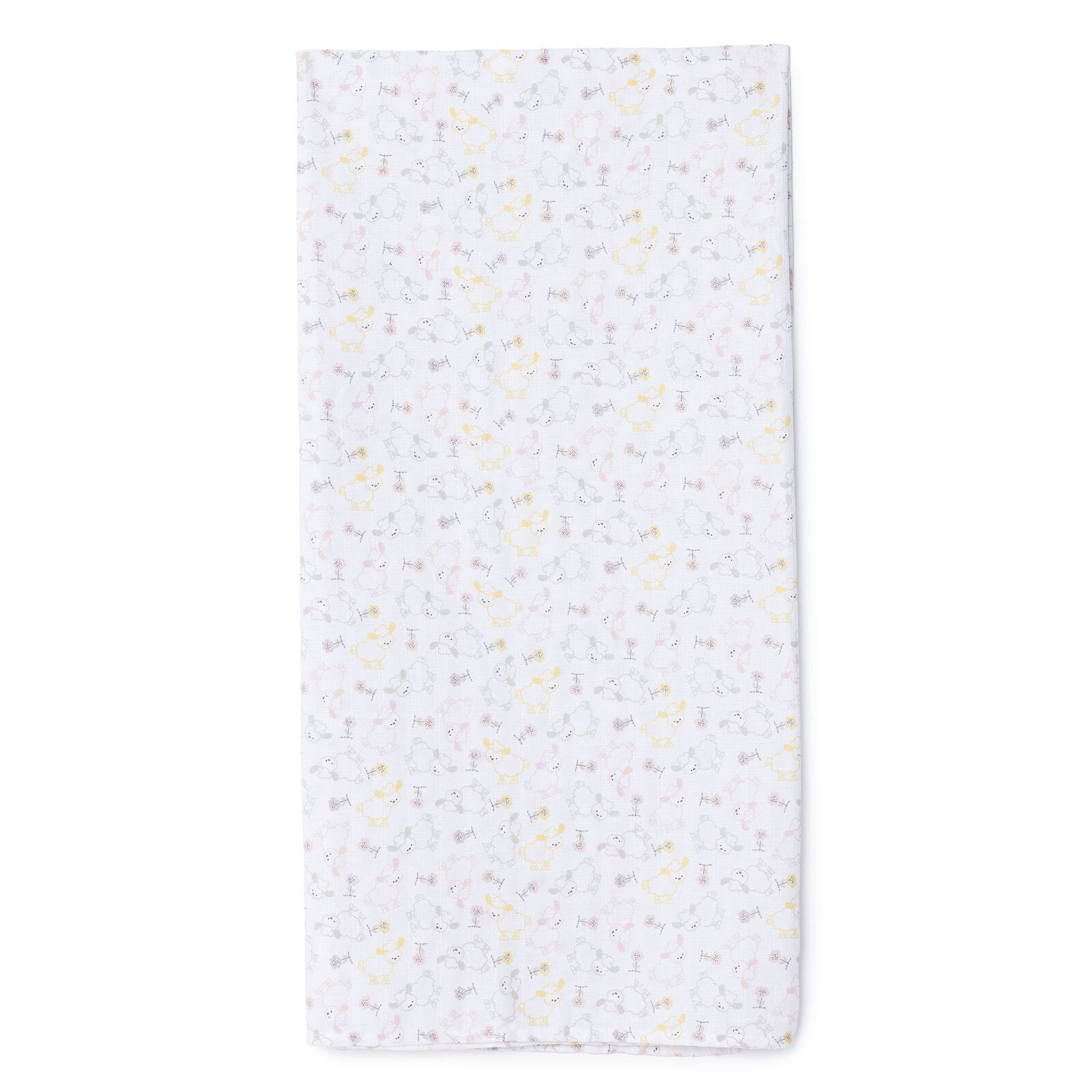 Renkli Kuzu Kız Bebek Müslin Battaniye 100x110cm Renkli Kuzu Kız Bebek Müslin Battaniye 100x110cm