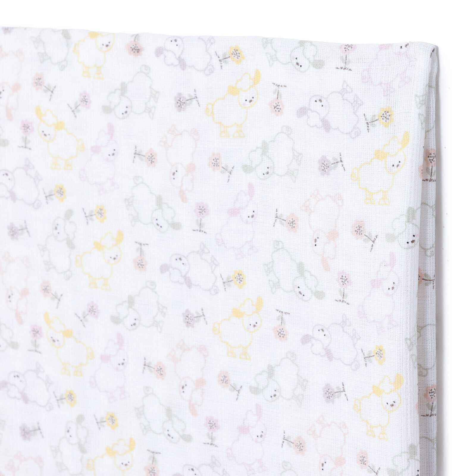 Renkli Kuzu Kız Bebek Müslin Battaniye 100x110cm Renkli Kuzu Kız Bebek Müslin Battaniye 100x110cm