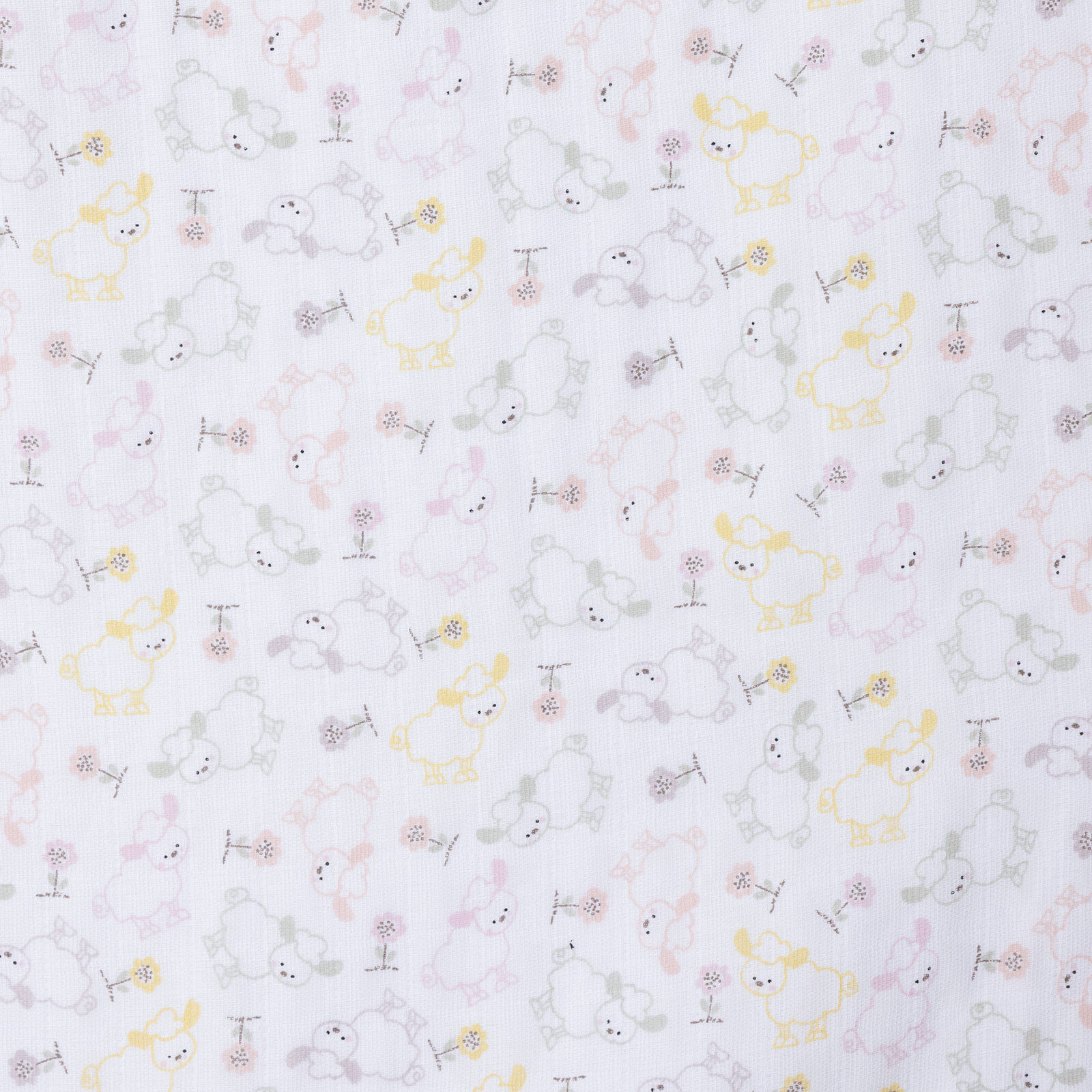 Renkli Kuzu Kız Bebek Müslin Battaniye 100x110cm Renkli Kuzu Kız Bebek Müslin Battaniye 100x110cm