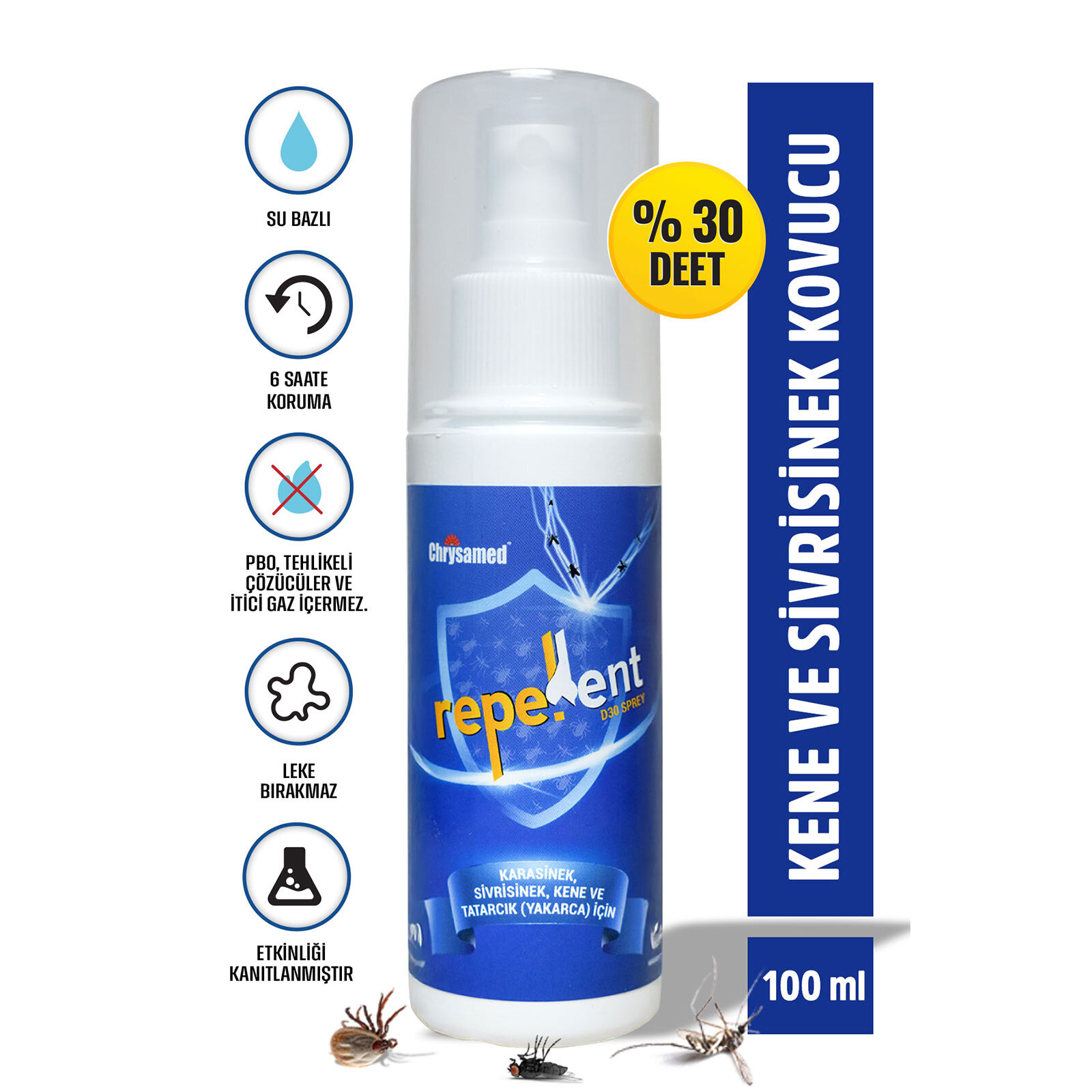 Repellent Sinek ve Kene Kovucu Sprey 100 ml Repellent Sinek ve Kene Kovucu Sprey 100 ml