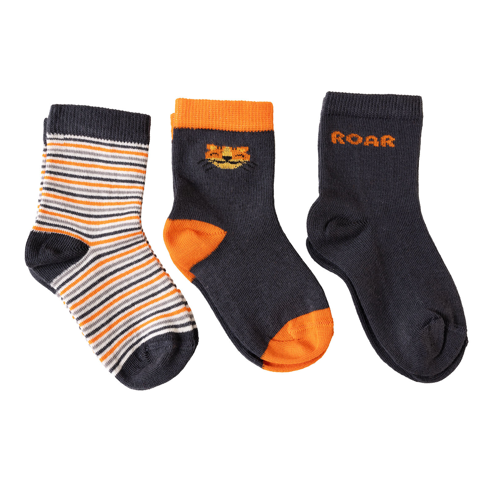 Roar Desenli 3lü Soket Çorap Erkek Bebek