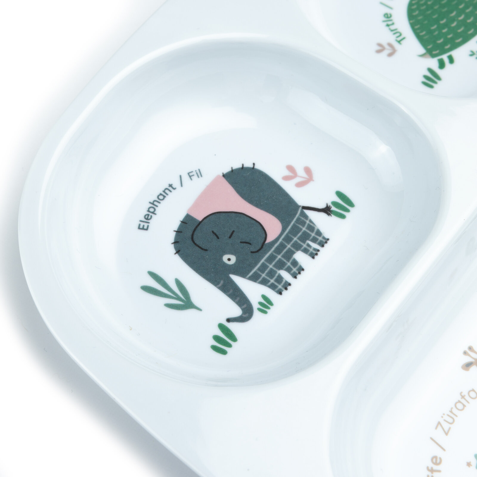 Safari Melamin Mama Tabağı 4 Bölmeli