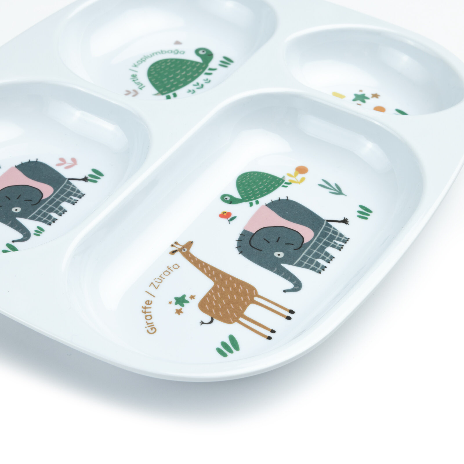 Safari Melamin Mama Tabağı 4 Bölmeli