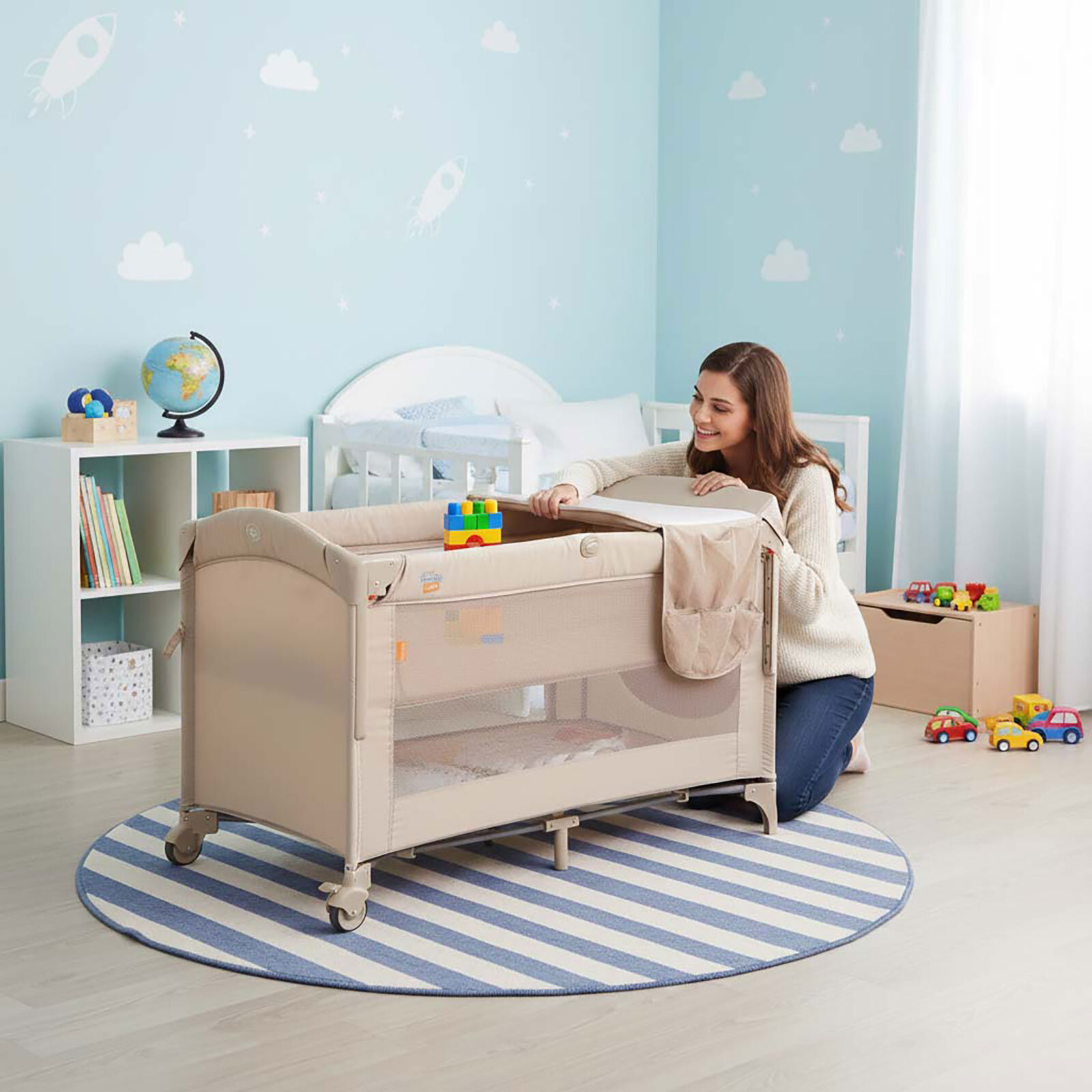 Safe Nest 60x120 cm Anne Yanı Ara Katlı Park Yatak Safe Nest 60x120 cm Anne Yanı Ara Katlı Park Yatak