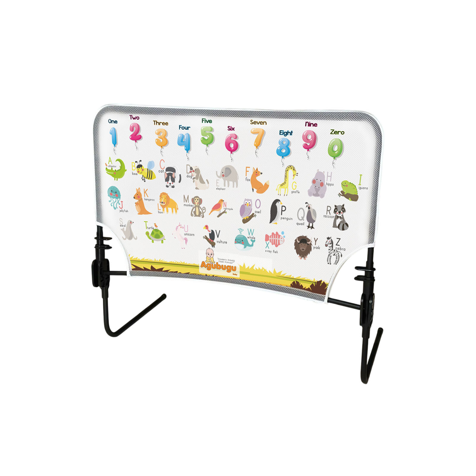 Sayılar ve Harfler İngilizce Öğretici Katlanabilir Yatak Bariyeri 90cm
