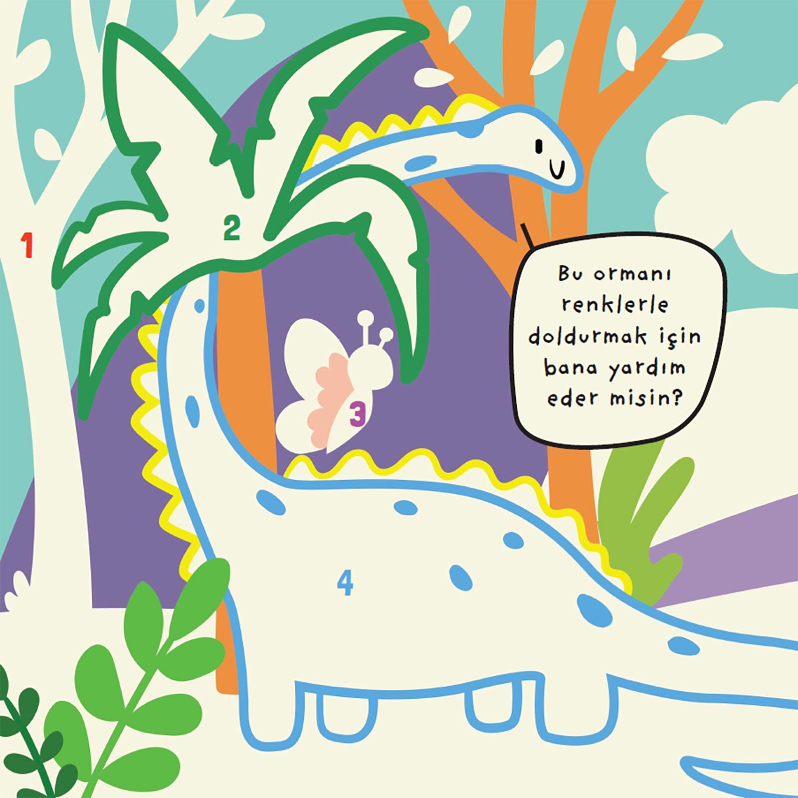 Sayılarla Yaratıcı Boyama - Doğa REsimli Kitap