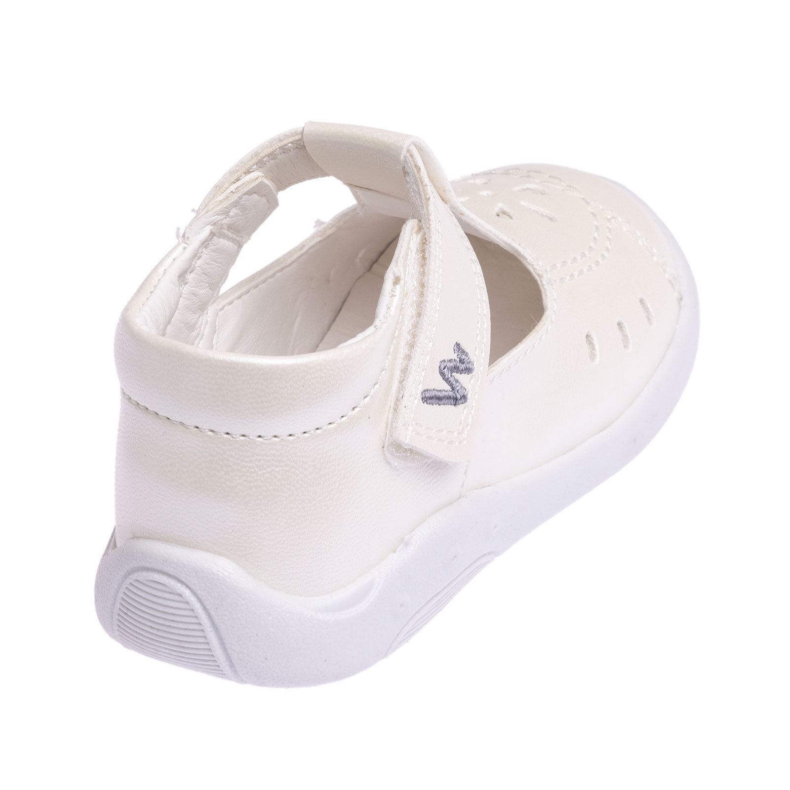 Sedefli Suni Deri Beyaz Sandalet Kız Bebek Sedefli Suni Deri Beyaz Sandalet Kız Bebek