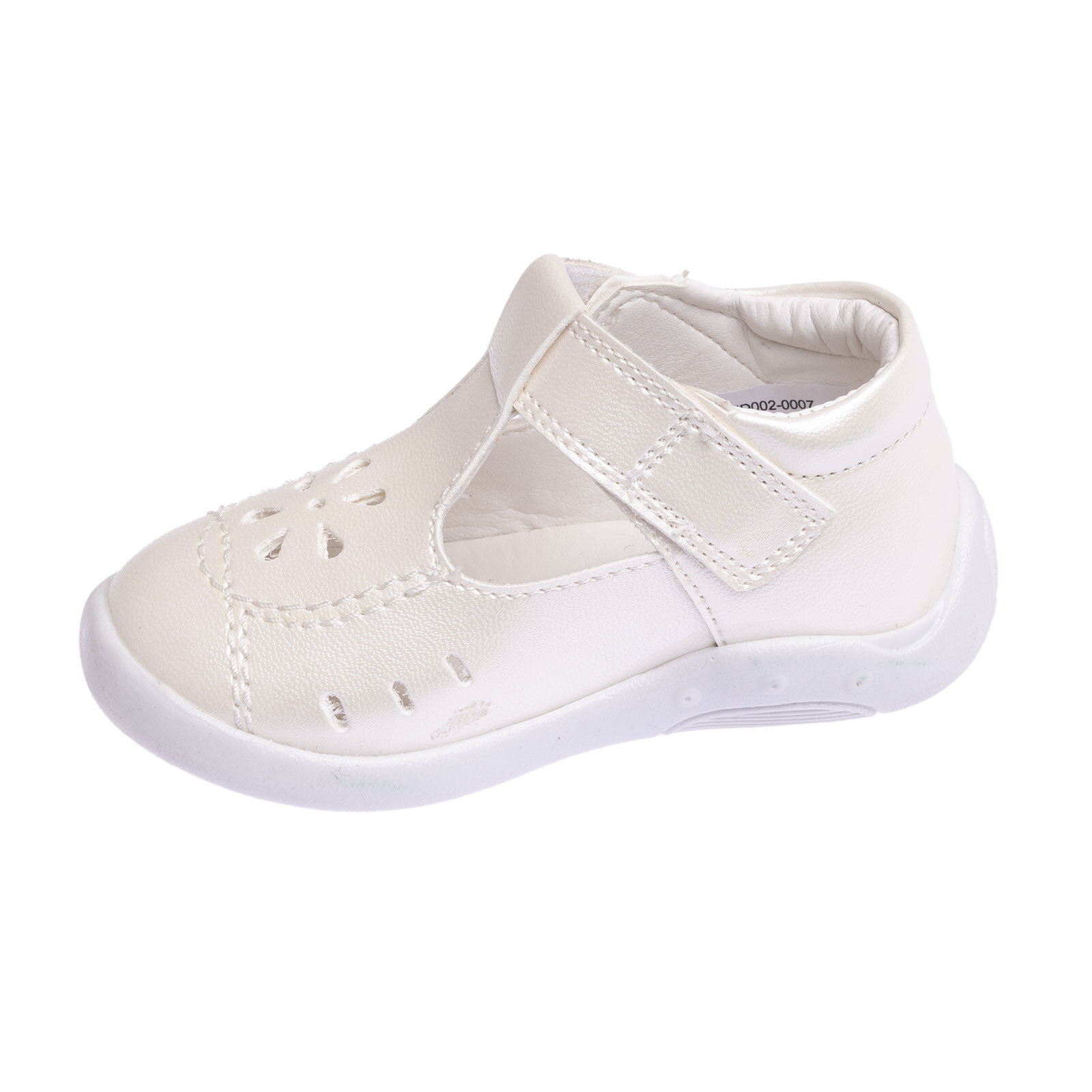 Sedefli Suni Deri Beyaz Sandalet Kız Bebek Sedefli Suni Deri Beyaz Sandalet Kız Bebek