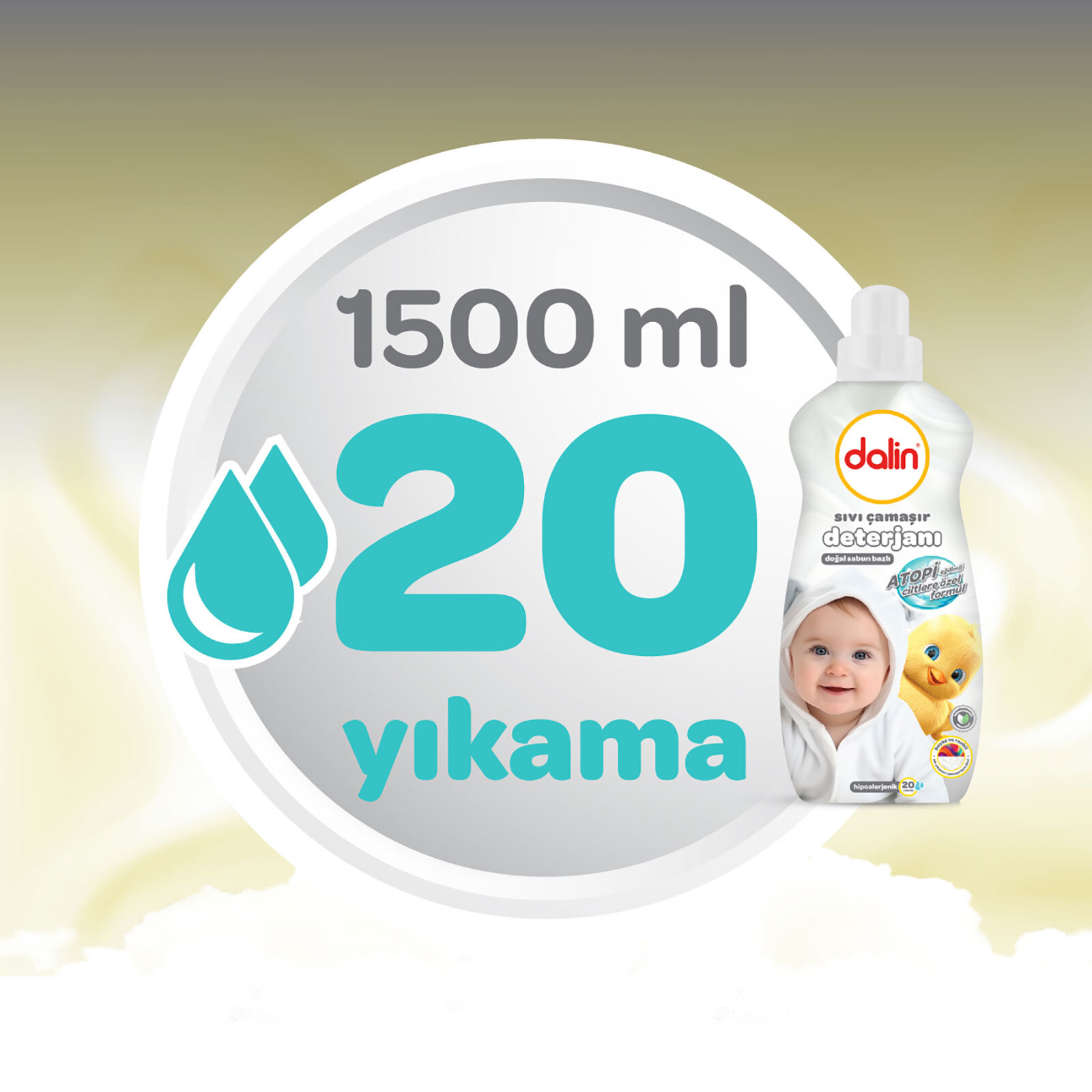 Sensitive Doğal Sabun Bazlı Sıvı Çamaşır Deterjanı 1500 ml