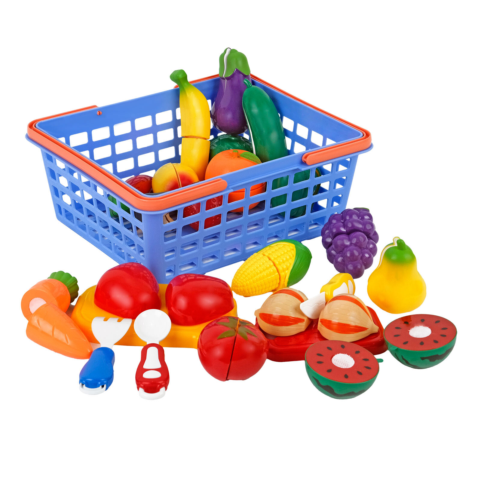 Sepetli Kesilebilen Meyve ve Sebze Seti 42 Parça