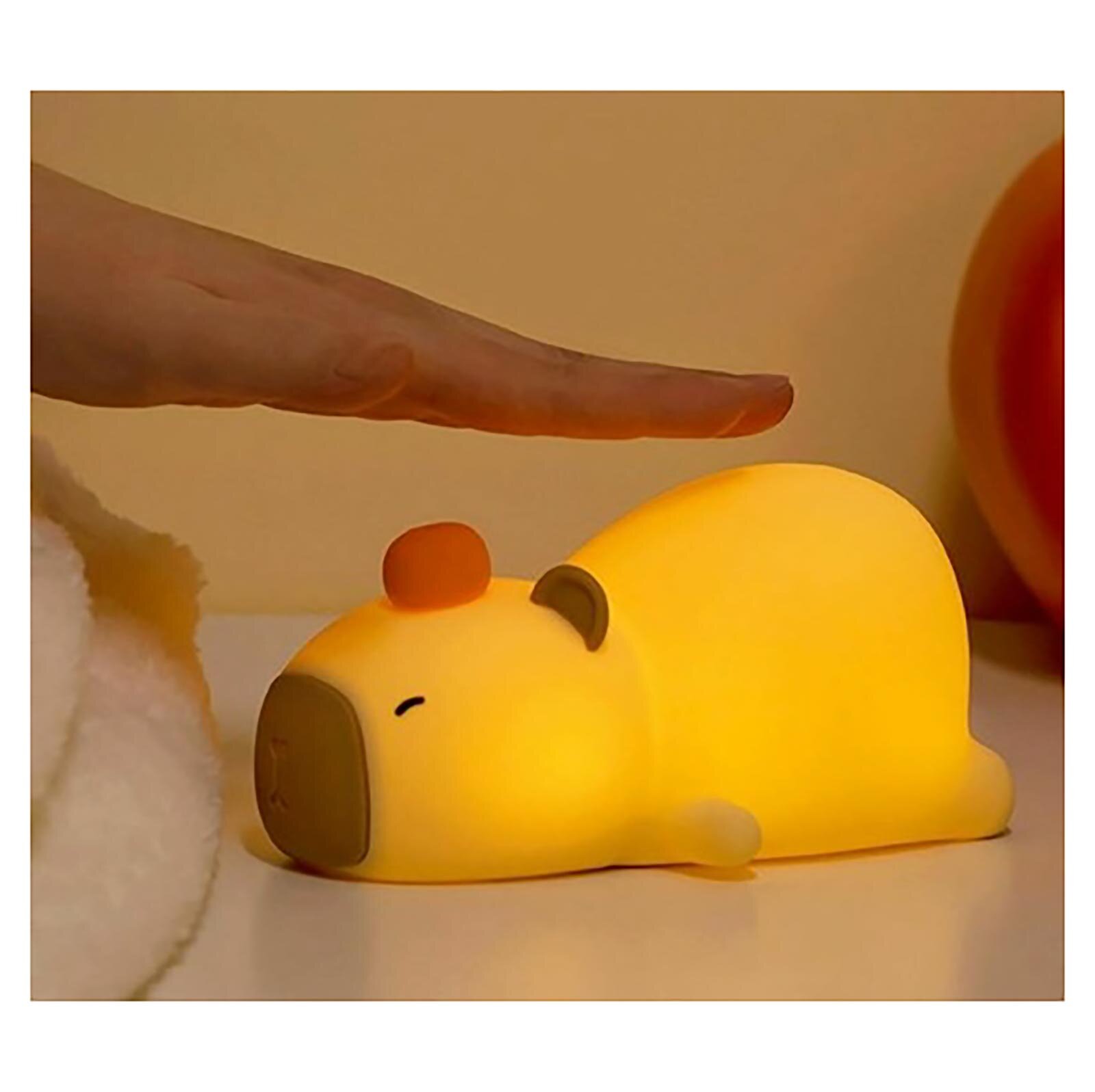 Sevimli Capybara Ayarlanabilir Şarjlı Gece Lambası