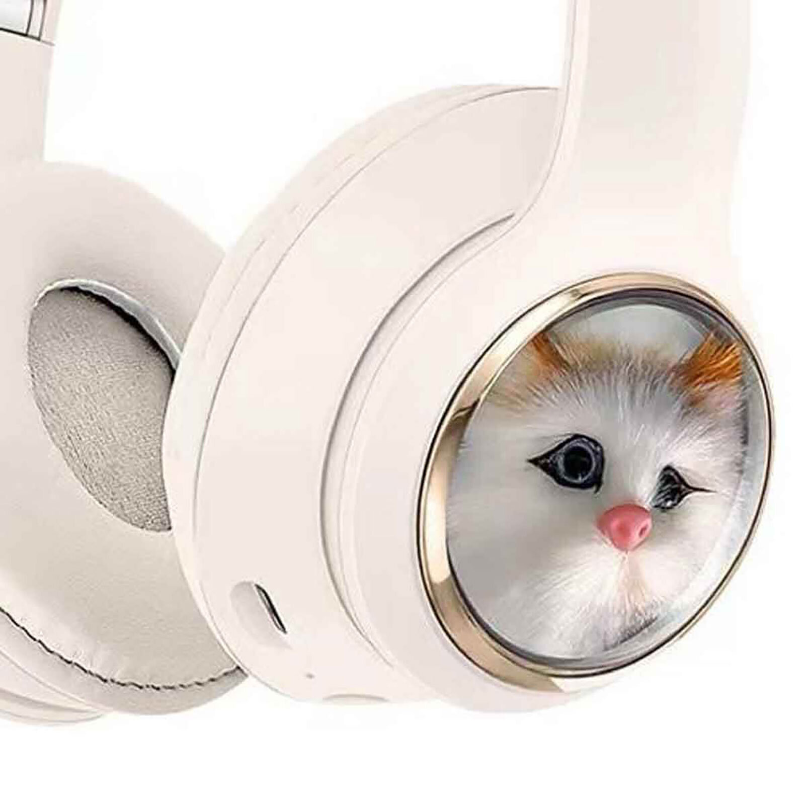 SHAZA Kulaküstü Bluetooth Kedili Çoçuk Kulaklık / Beyaz