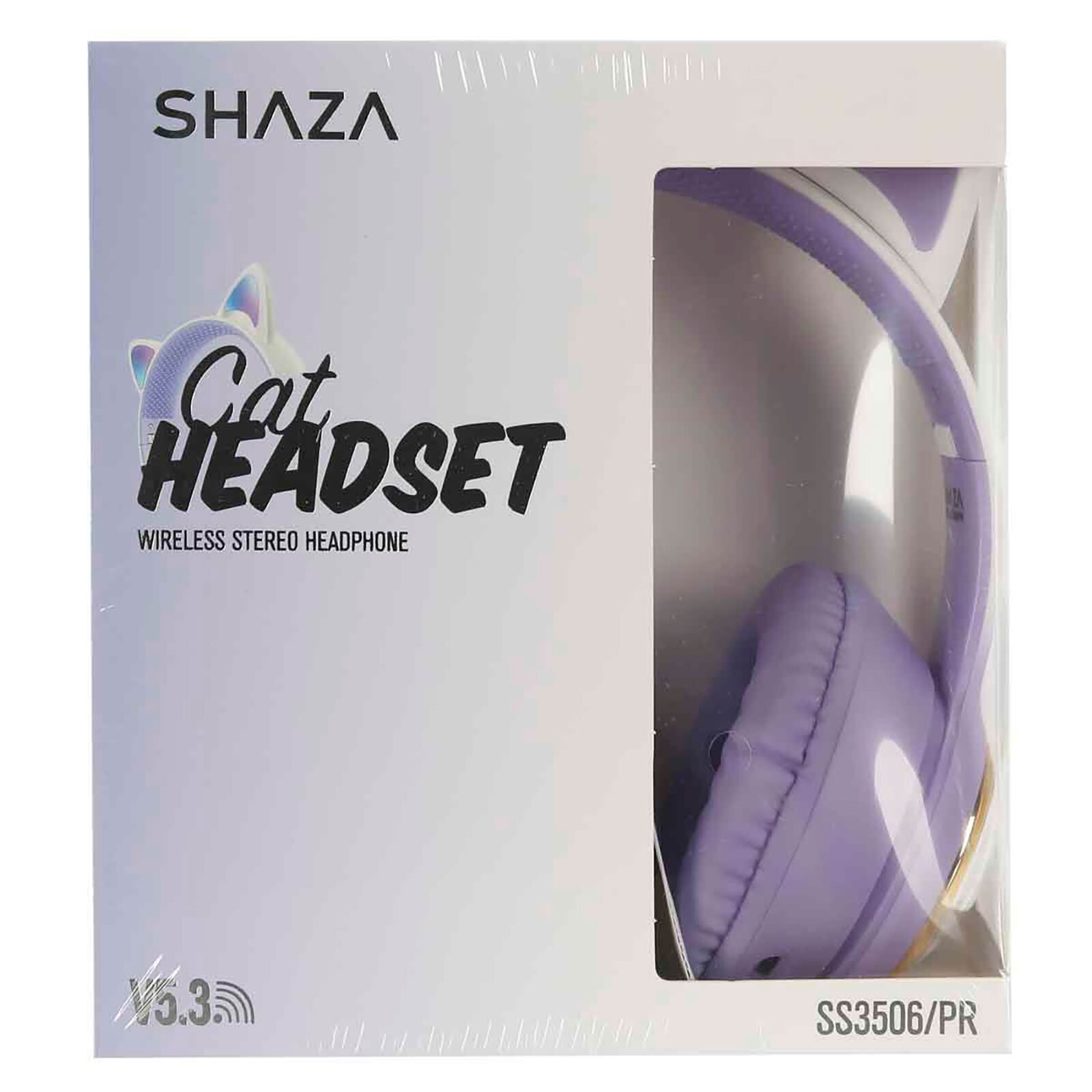 SHAZA Kulaküstü Bluetooth Kedili Çoçuk Kulaklık / Mor