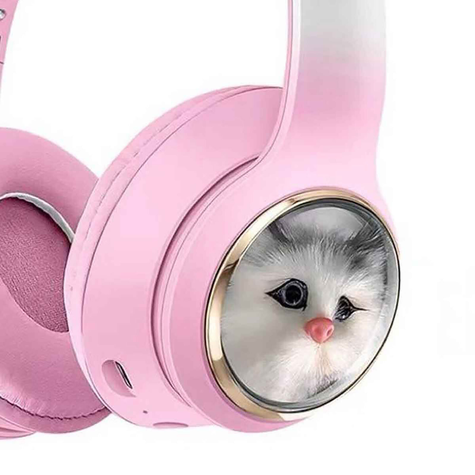 SHAZA Kulaküstü Bluetooth Kedili Çoçuk Kulaklık / Pembe